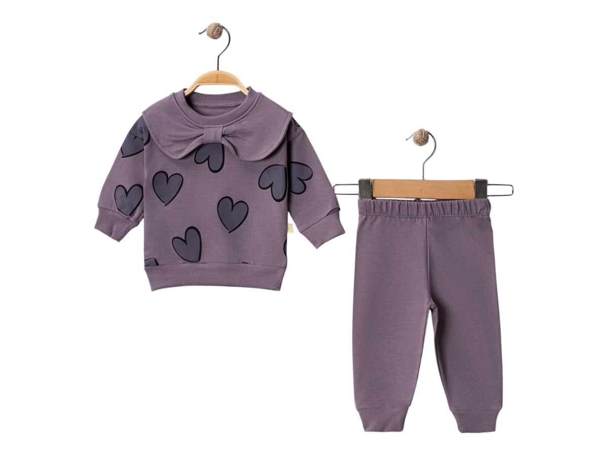 Heart Collar 2 Piece Set 9 Months, 12 Months, 18 Months, 2 Years Girl Unit Price: $5.30