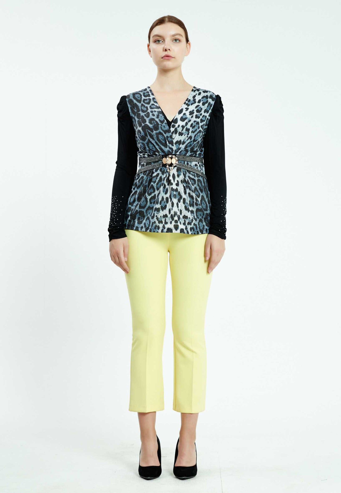 Long Sleeve Animal Print Regular Blouse Unit Price: $13.00