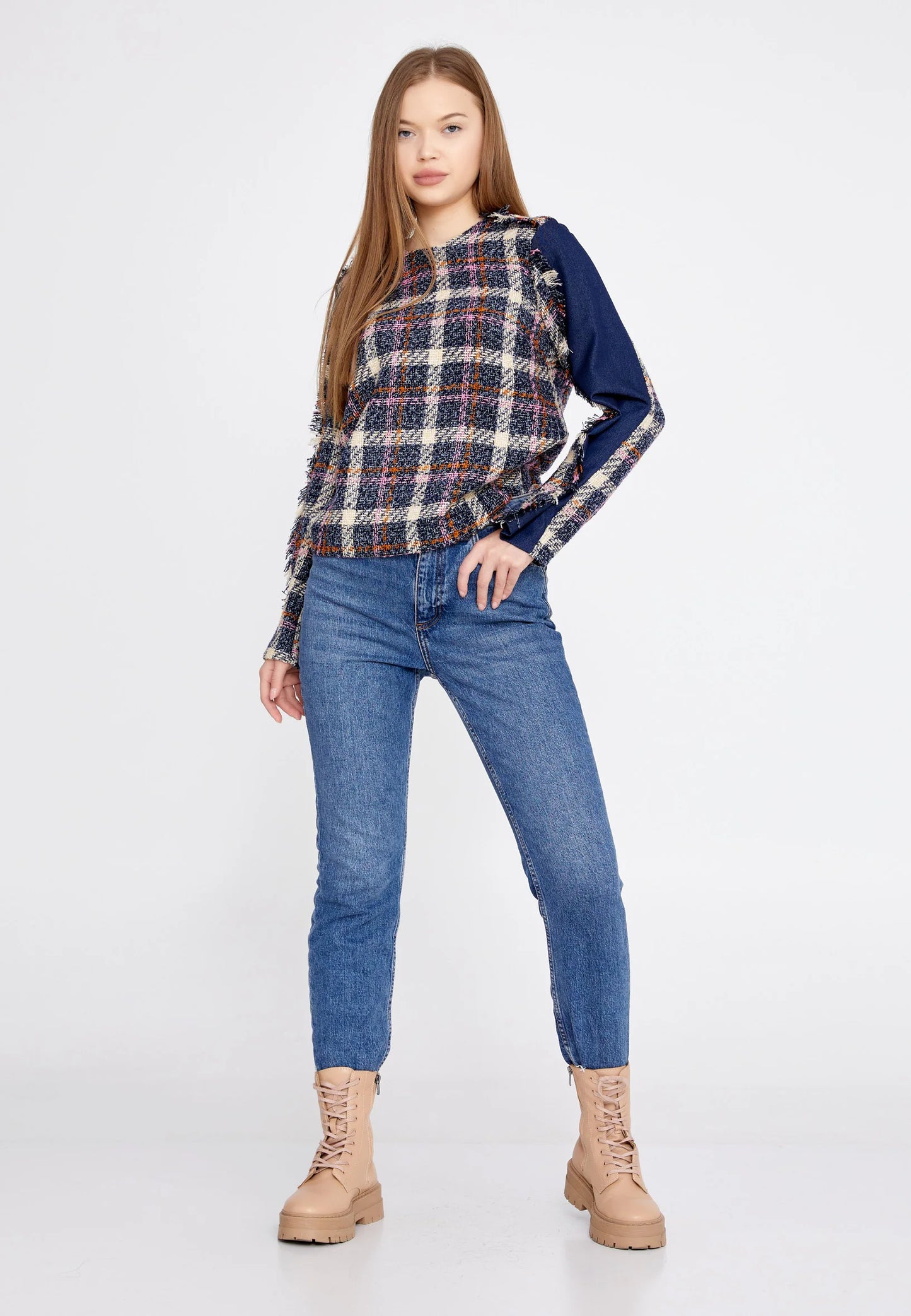 Long Sleeve Plaid Regular Blouse Unit Price: $15.00