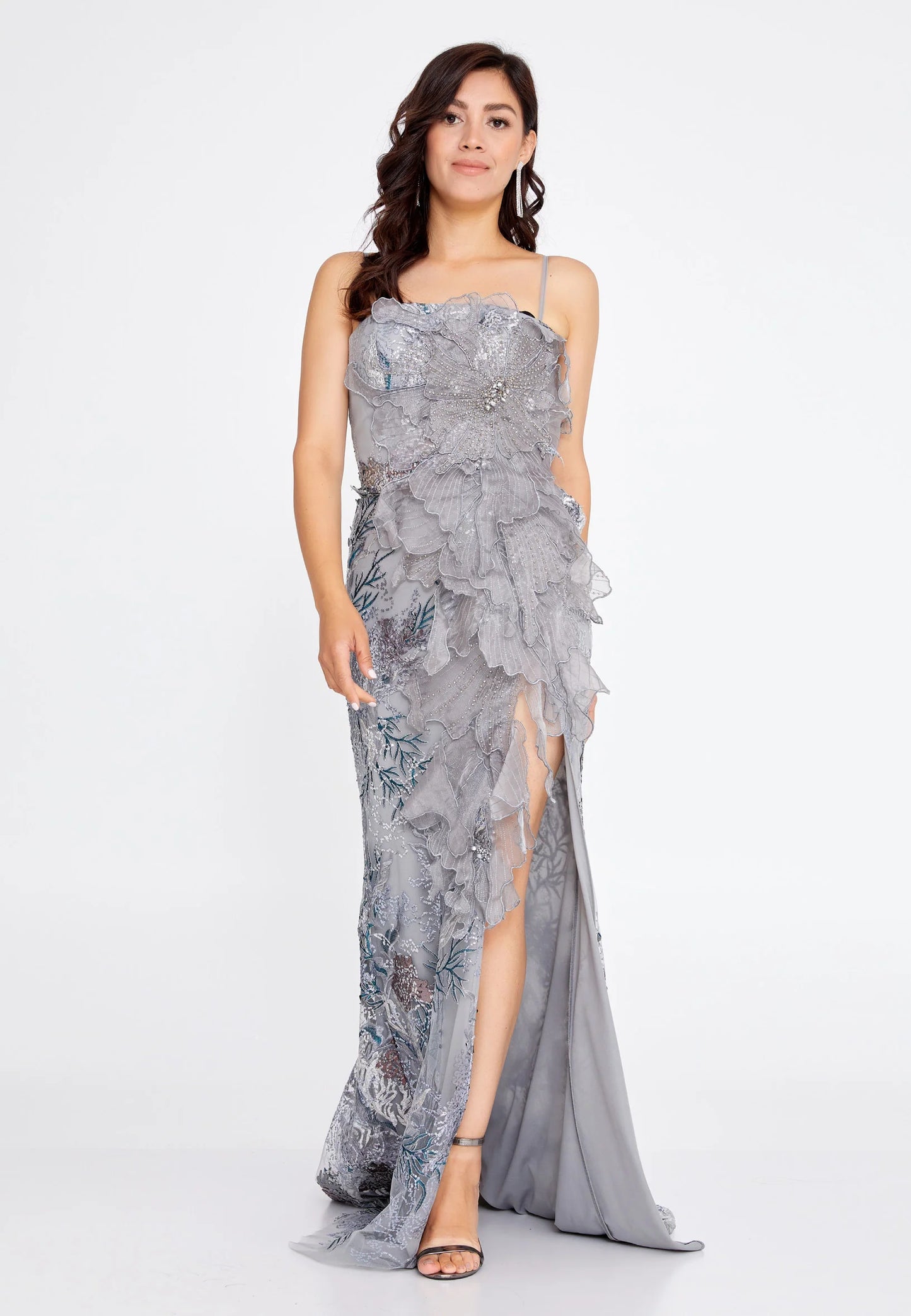 Sleeveless Maxi Tulle Fit & Flare Regular Wedding Guest Dress Unit Price: $65.00