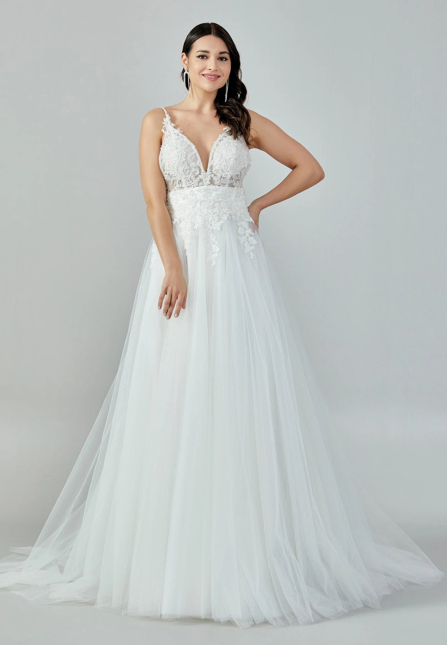 Sleeveless Regular Maxi Tulle Wedding Dress Unit Price: $200.00