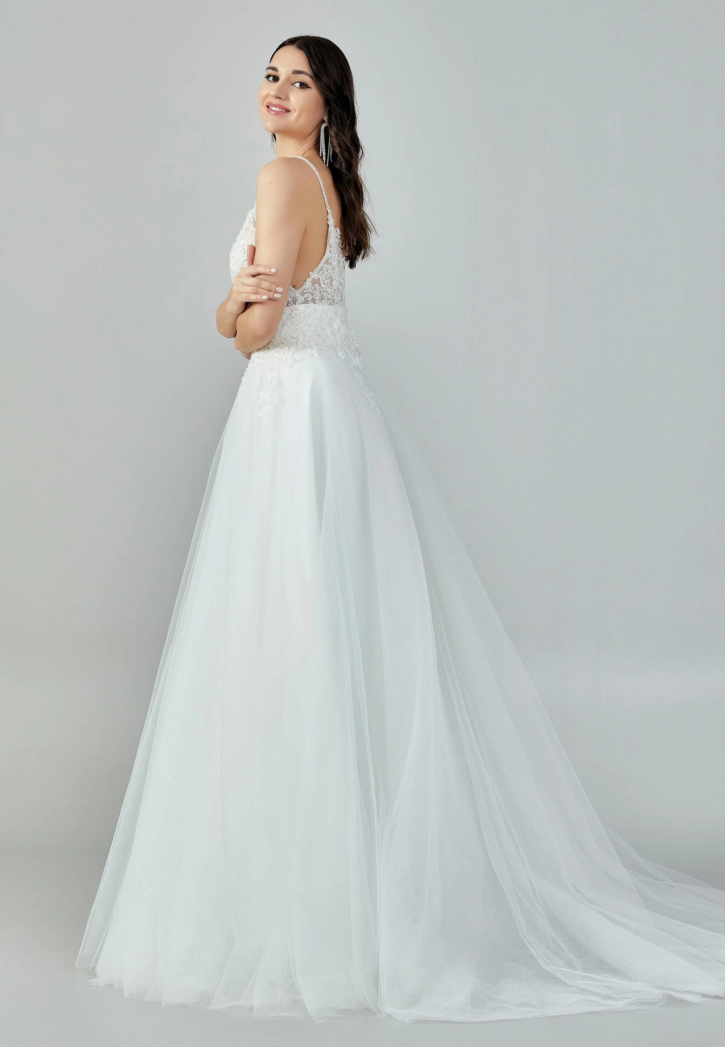 Sleeveless Regular Maxi Tulle Wedding Dress Unit Price: $200.00