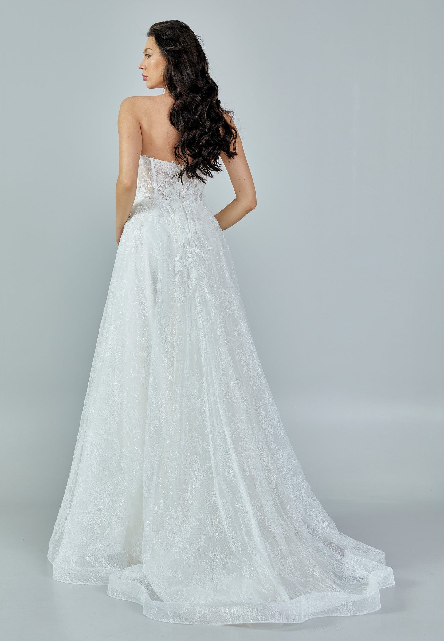 Strapless Maxi Tulle Regular Wedding Dress Ecru - Unit Price: 507$