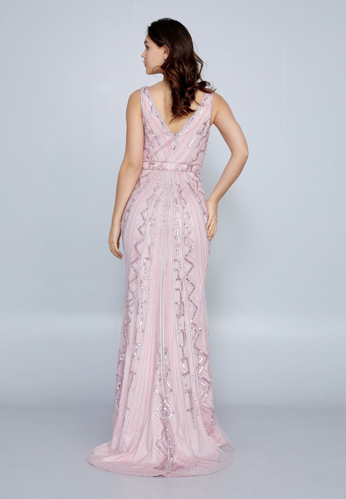 Sleeveless Maxi Sequin Mermaid Regular Wedding Guest Dress Pink - Unit Price: 250$