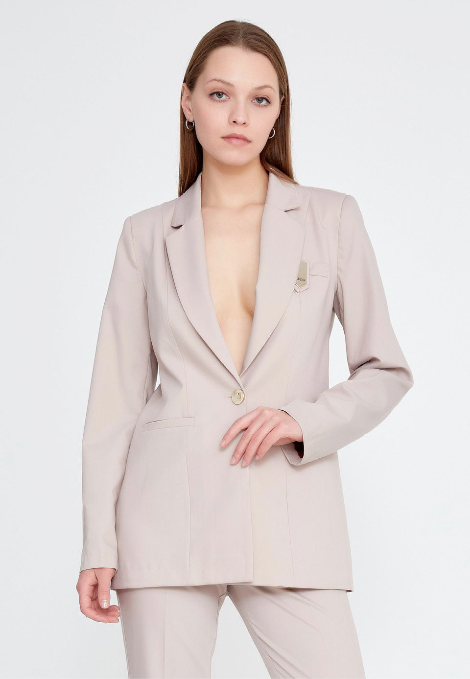 Long Sleeve Regular Suit Beige - Unit Price: 47$