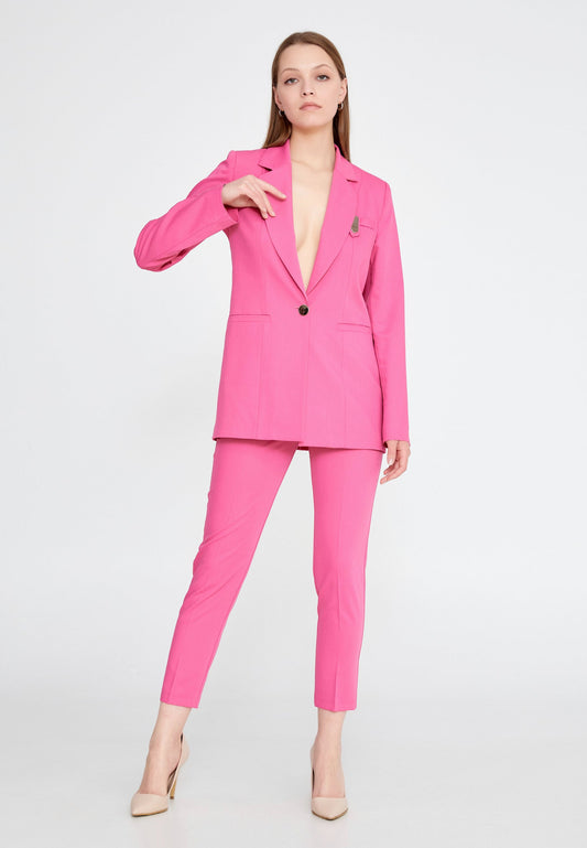 Long Sleeve Regular Suit Pink - Unit Price: 47$