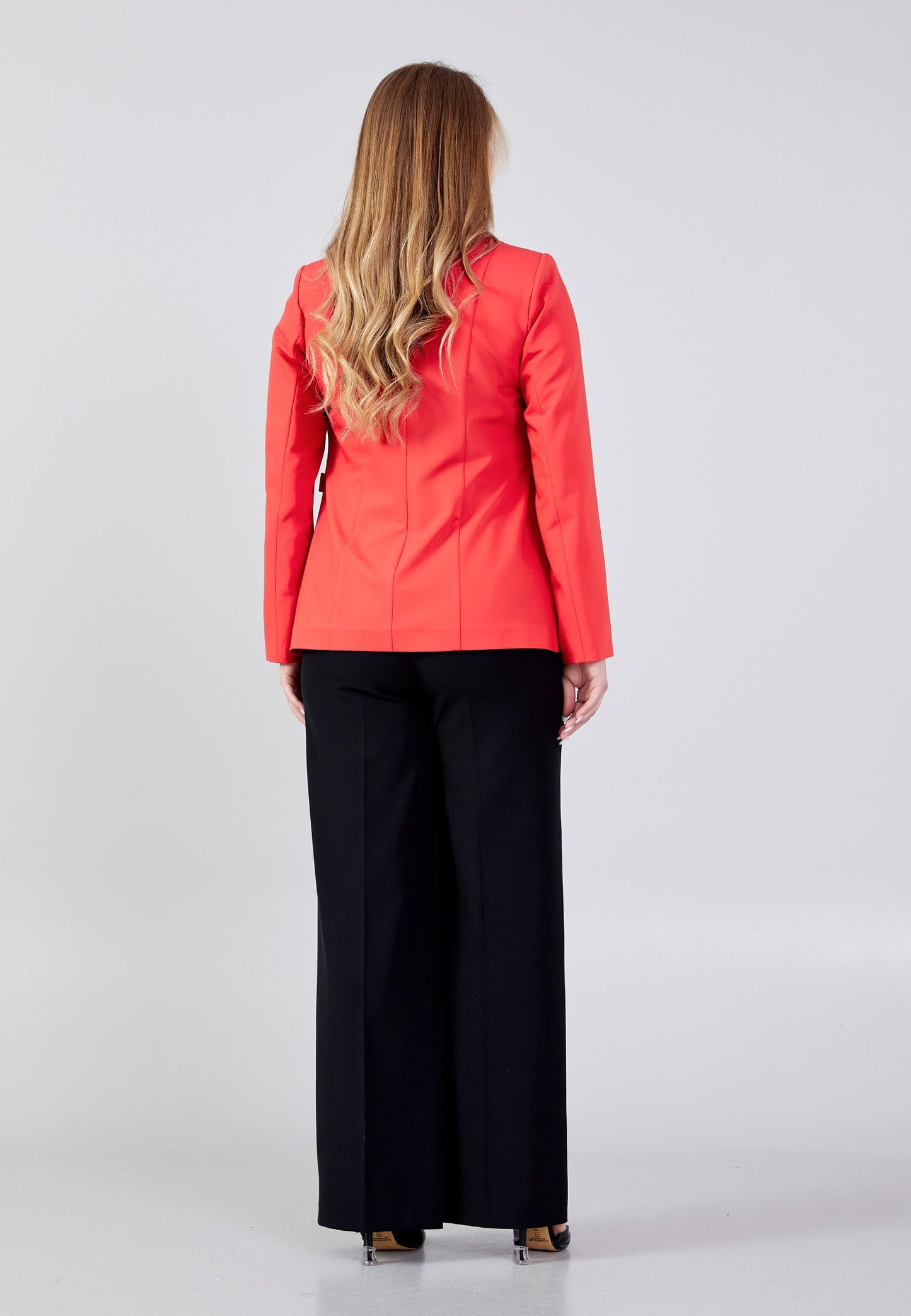 Long Sleeve Polyester Solid Color Plus Size Jacket Orange - Unit Price: 31$