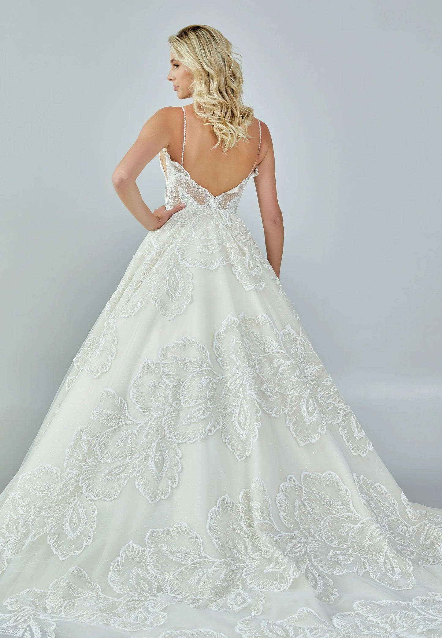 Sleeveless Maxi Tulle Regular Wedding Dress Unit Price: $740.00