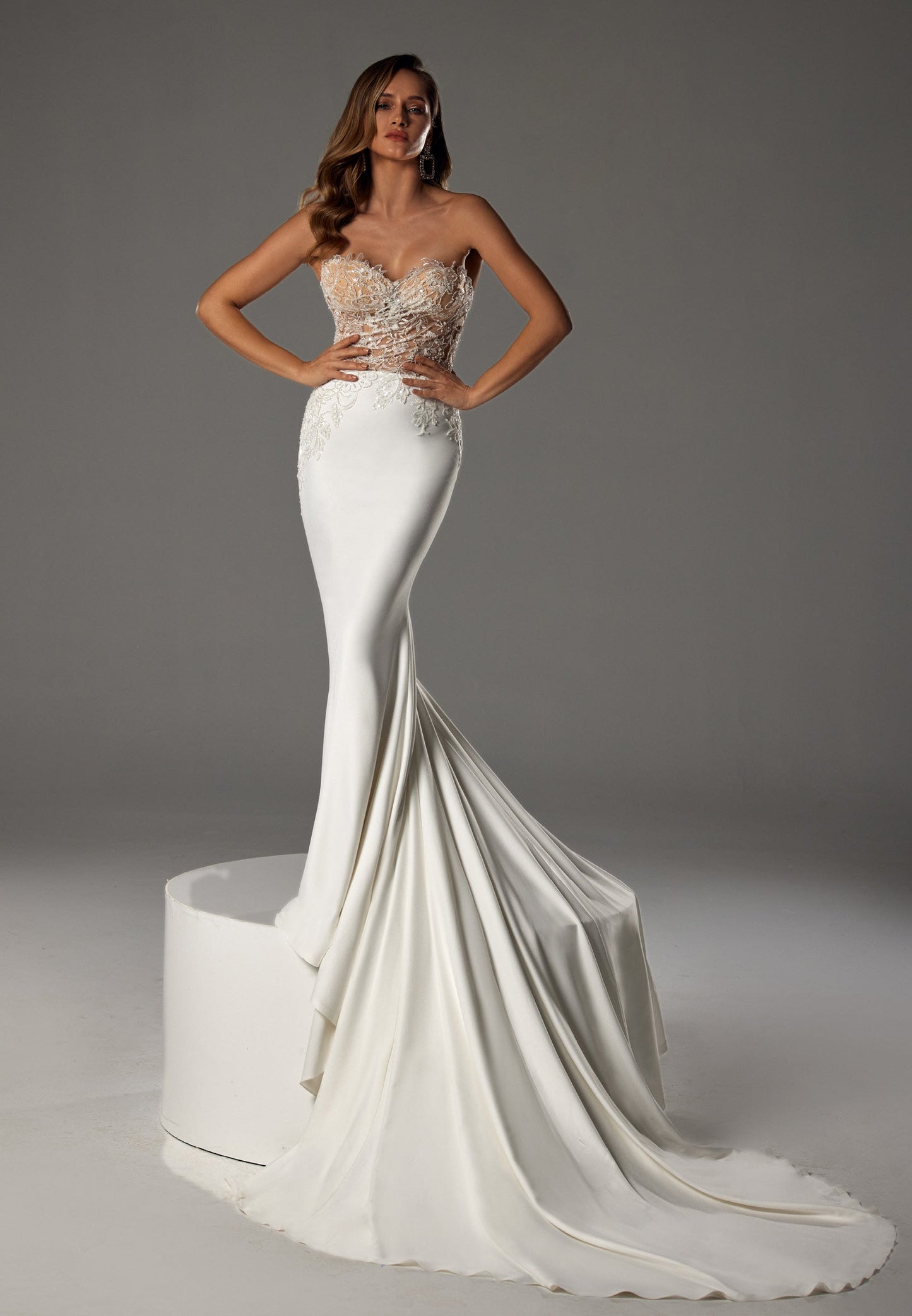 Strapless Maxi Cotton Regular Wedding Dress Ecru - Unit Price: 565$