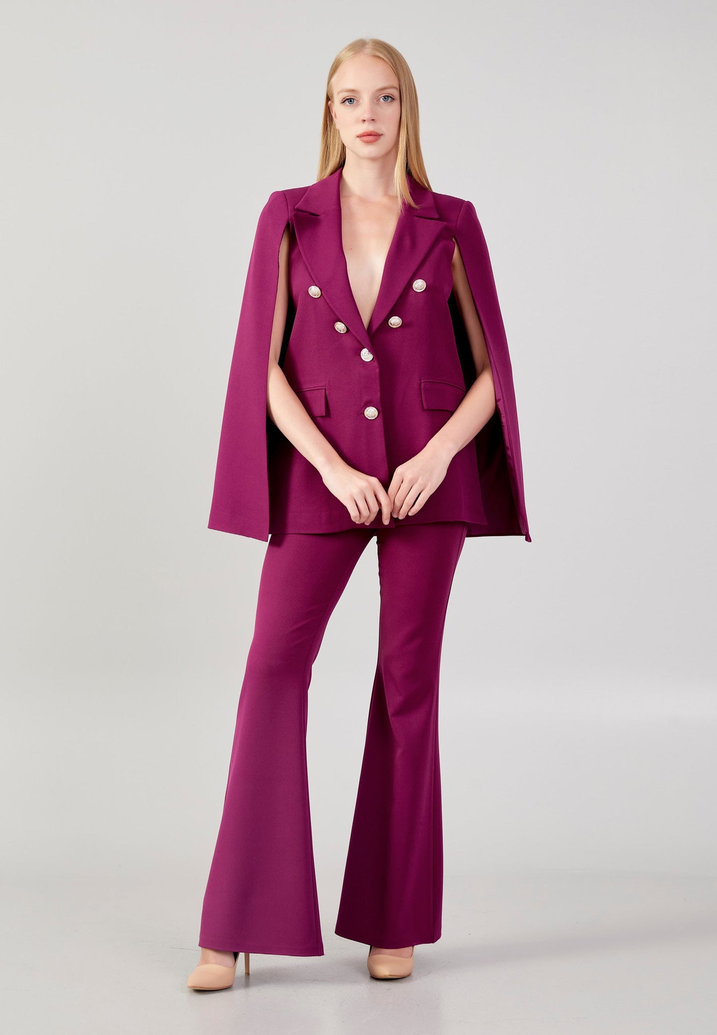 Long Sleeve Regular Suit Plum - Unit Price: 39$