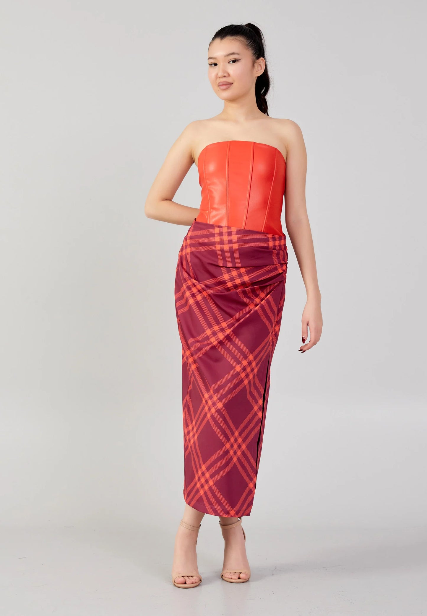 Midi Patterned Regular Skirt Unit Price: $23.00