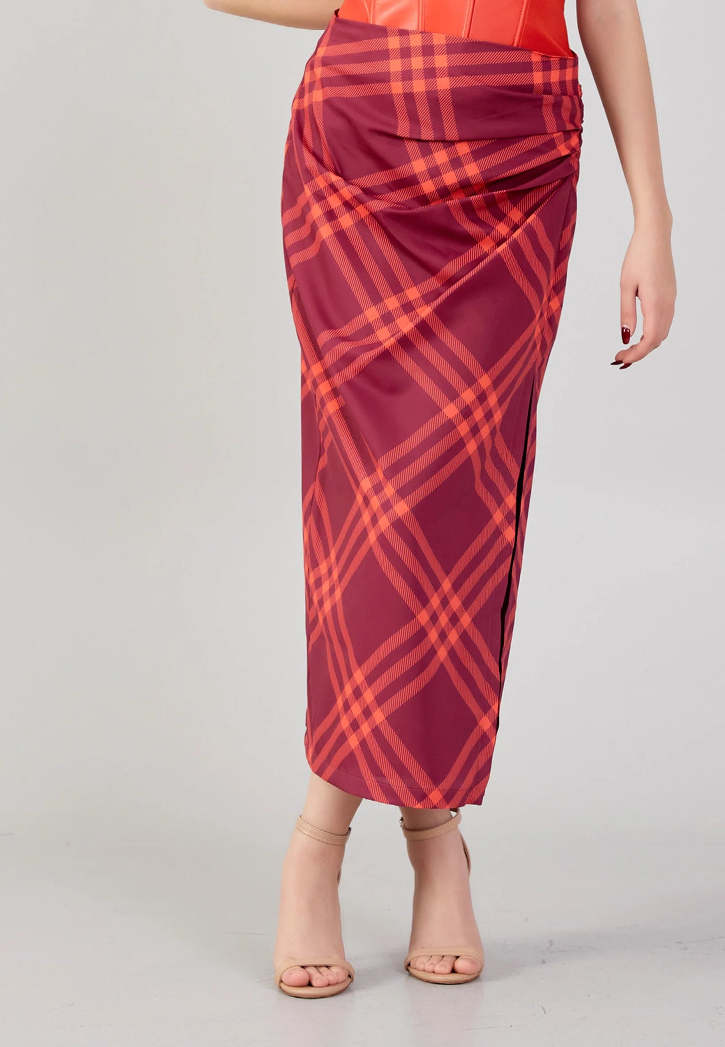 Midi Patterned Regular Skirt Unit Price: $23.00