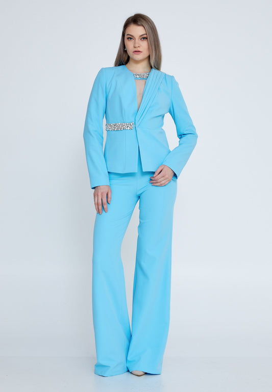 Long Sleeve Regular Suit Turquoise - Unit Price: 87$