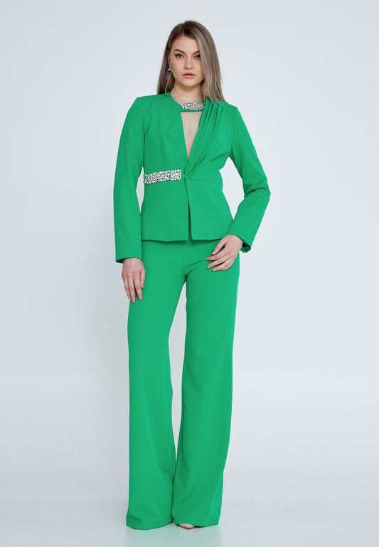 Long Sleeve Regular Suit Green - Unit Price: 87$