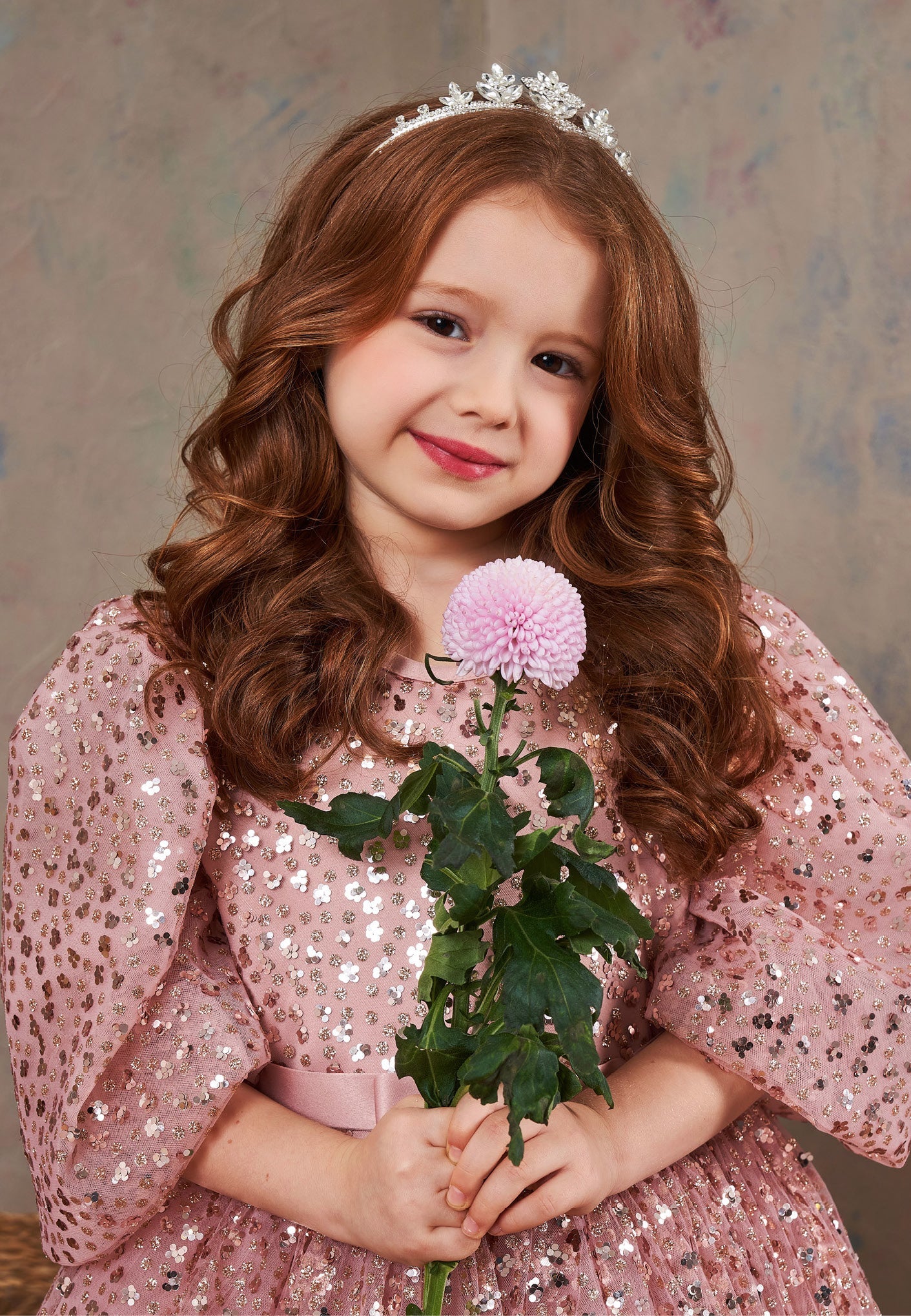 Baby Girl Mid-Length Tulle Solid Color A - Line 5 - 11 Ages Special Occasion Dress Pink - Unit Price: 45$