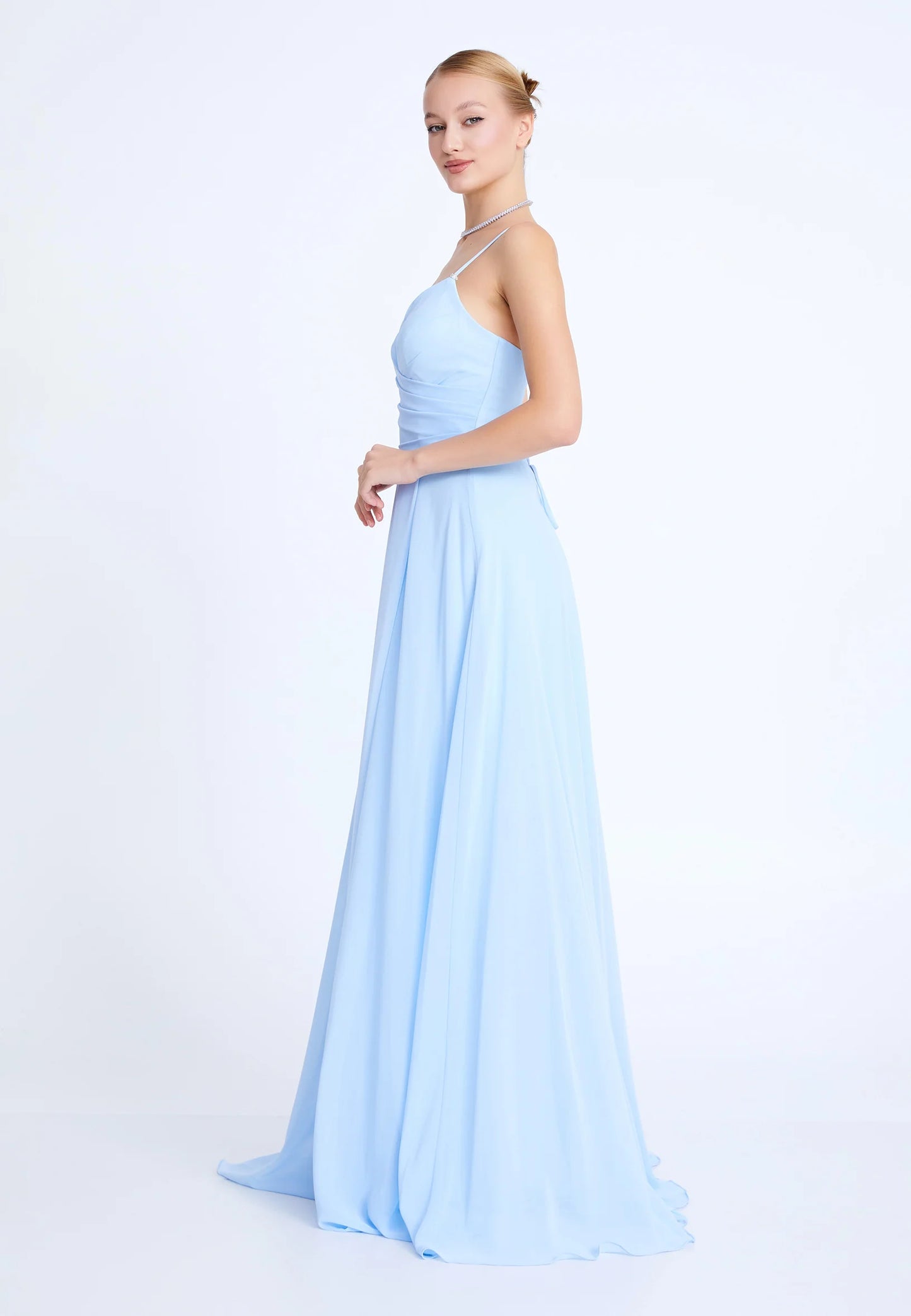 Sleeveless Maxi Chiffon Column Regular Evening Dress Unit Price: $72.00