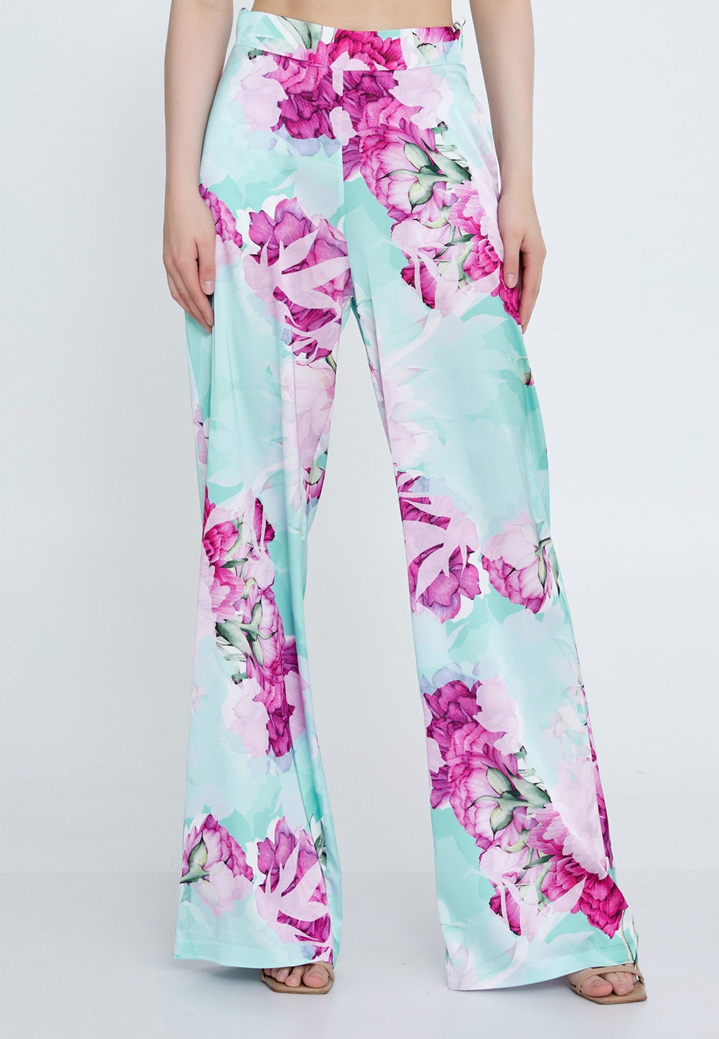 Regular Fit Regular Pants Mint-Multicolor - Unit Price: 19$