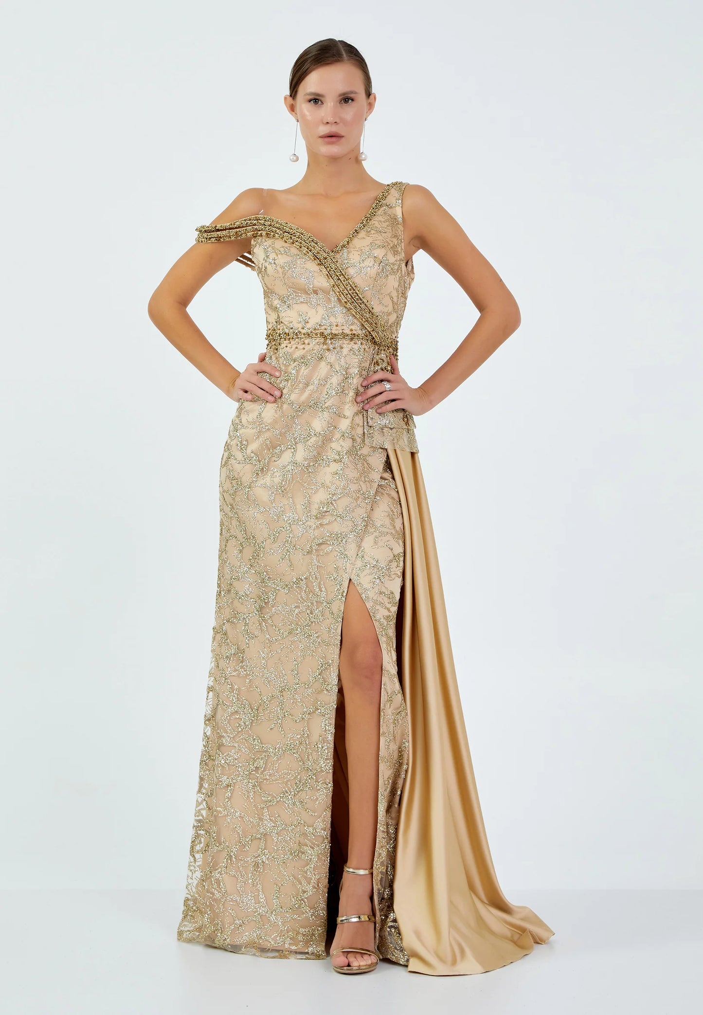 Sleeveless Maxi Tulle Mermaid Regular Wedding Guest Dress Unit Price: $89.00