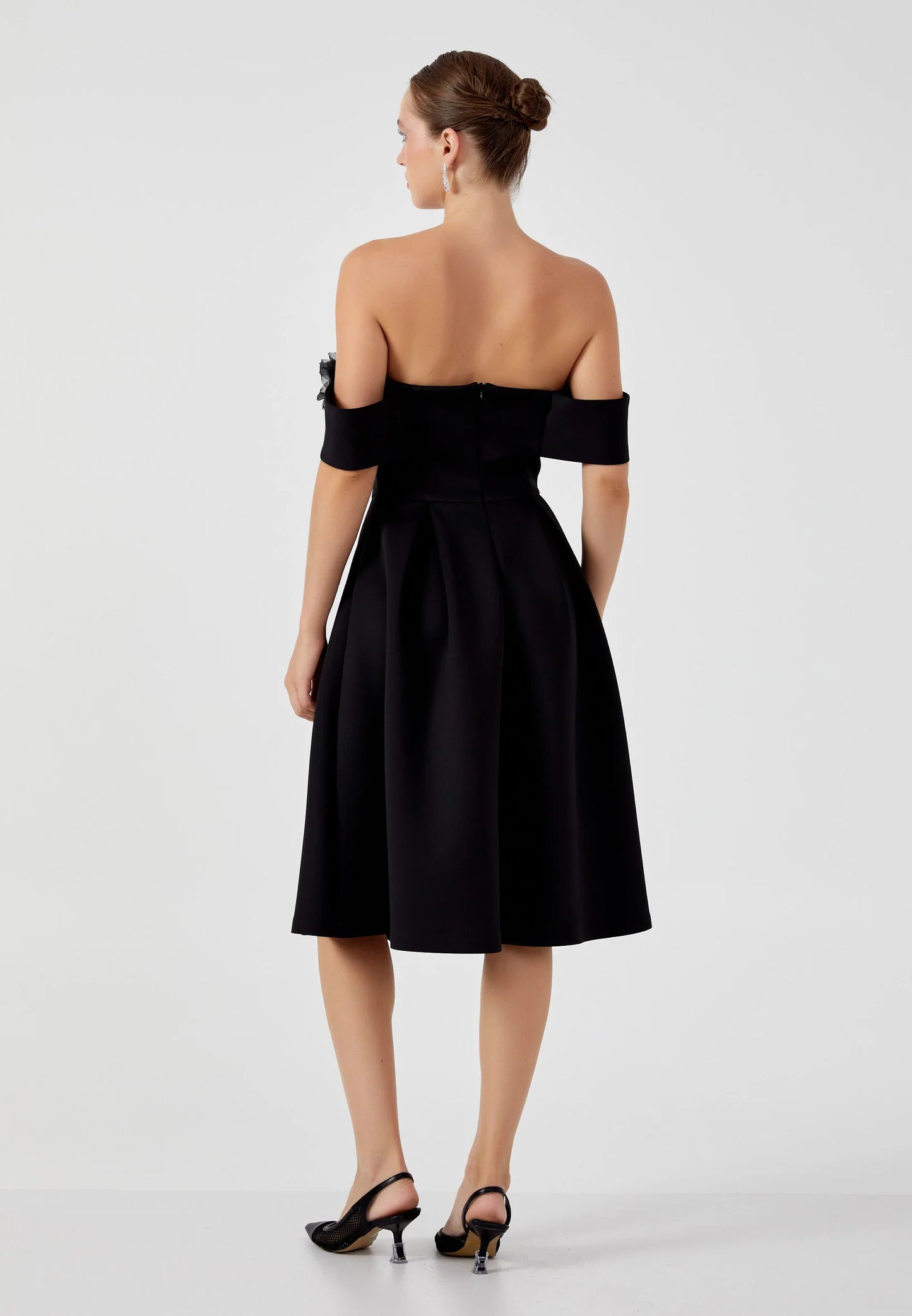 Off Shoulder Midi Cotton Column Regular Evening Dress Unit Price: $48.00