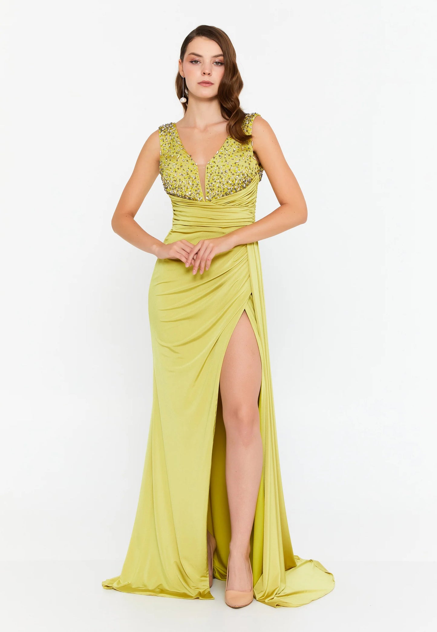 Sleeveless Maxi Lycra Regular Mermaid Prom Dress Unit Price: $170.00