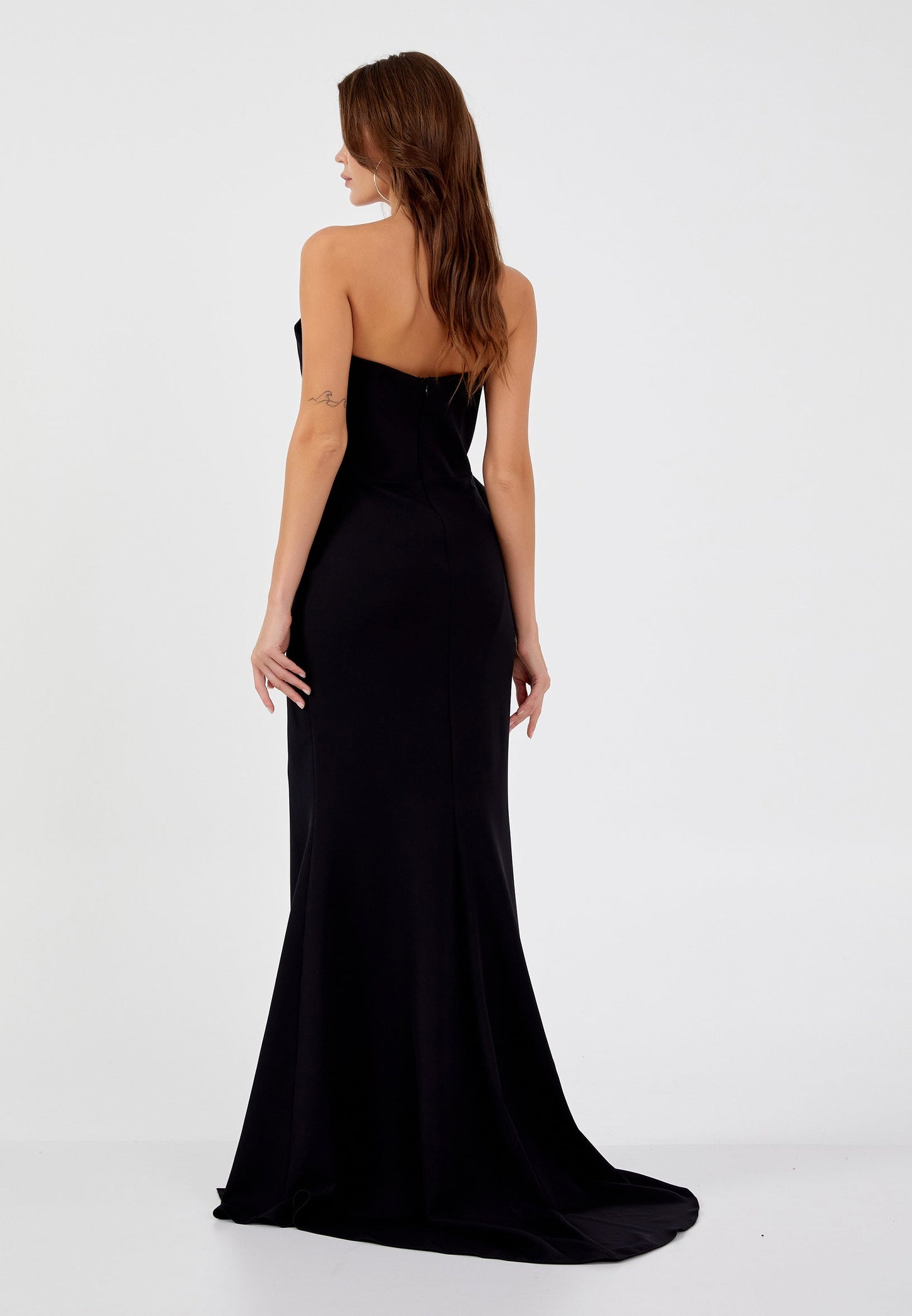 Strapless Maxi Viscose Mermaid Regular Wedding Guest Dress Black - Unit Price: 140$