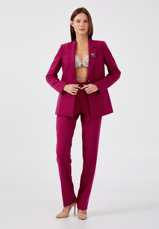 Long Sleeve Regular Suit Fuchsia - Unit Price: 83$