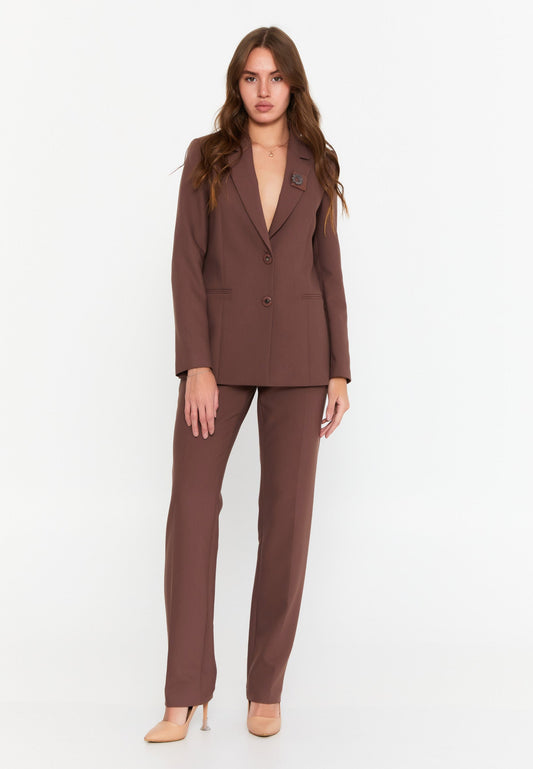 Long Sleeve Regular Suit Brown - Unit Price: 83$