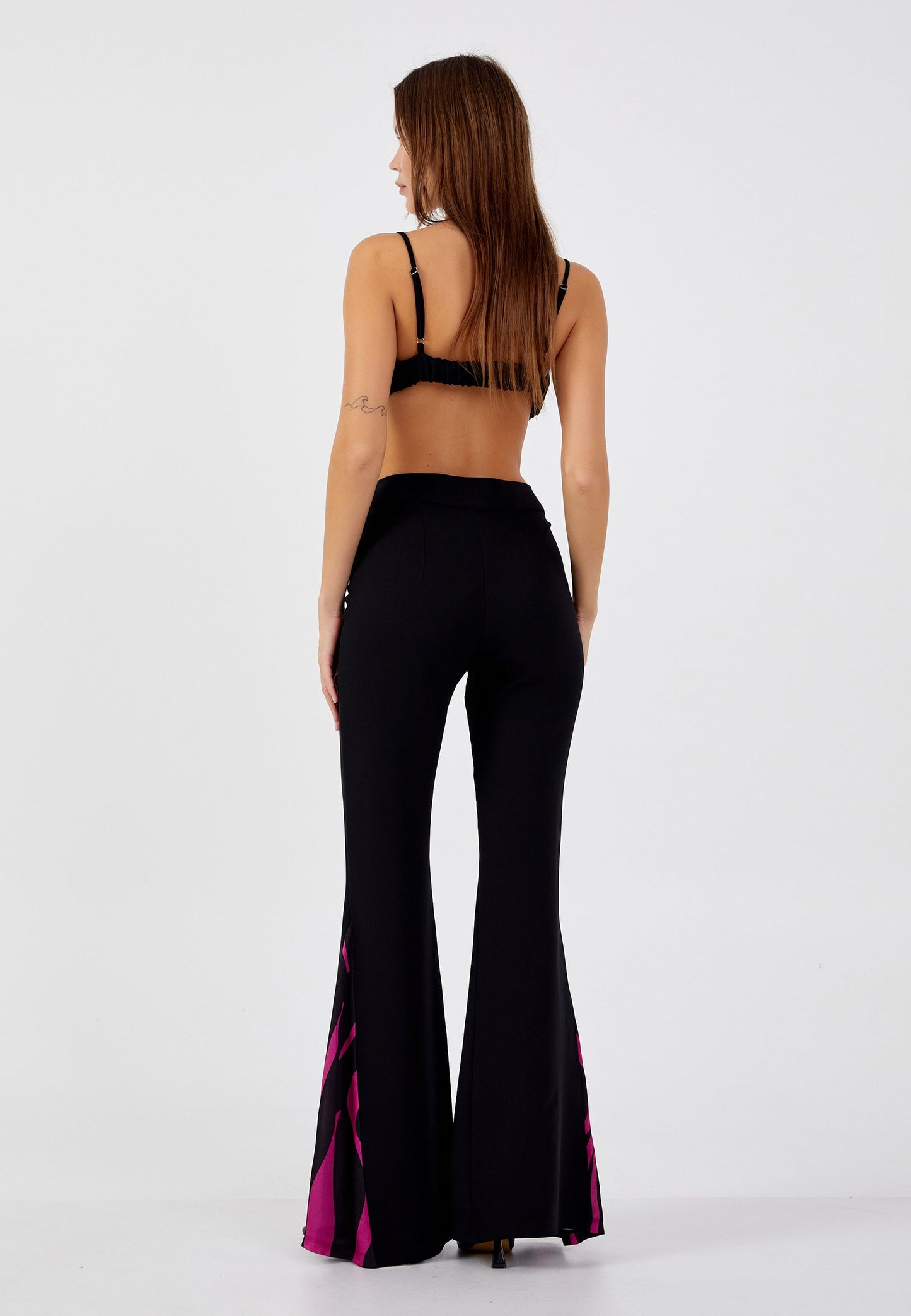 Regular Fit Regular Pants Black-Fuchsia - Unit Price: 23$