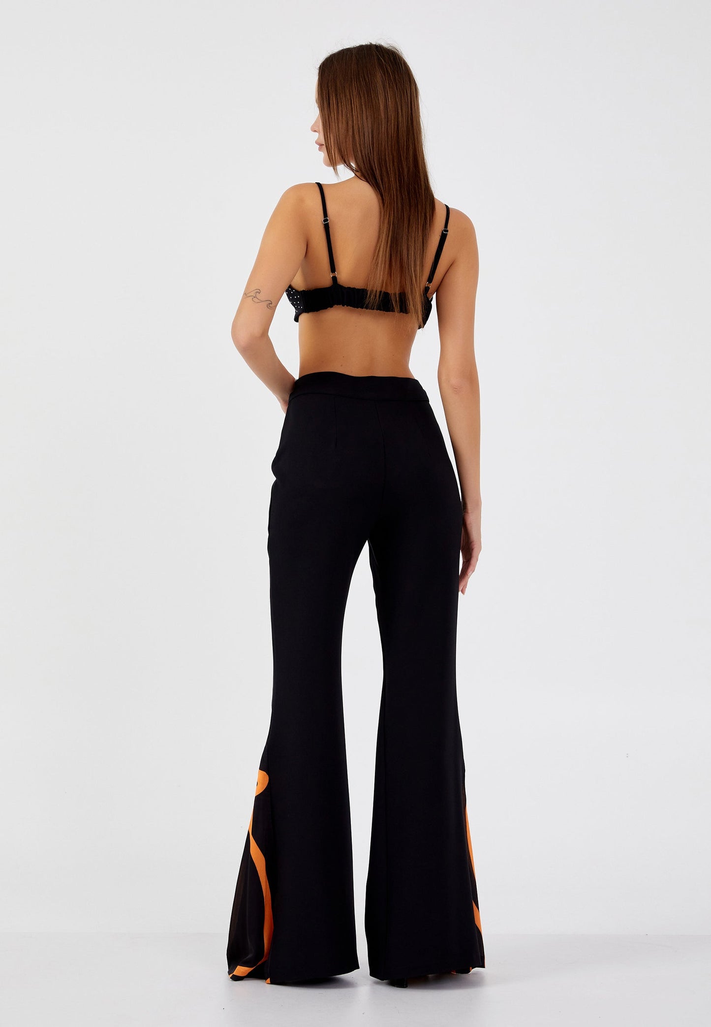 Regular Fit Regular Pants Black-Orange - Unit Price: 23$