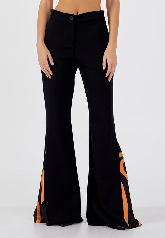 Regular Fit Regular Pants Black-Orange - Unit Price: 23$