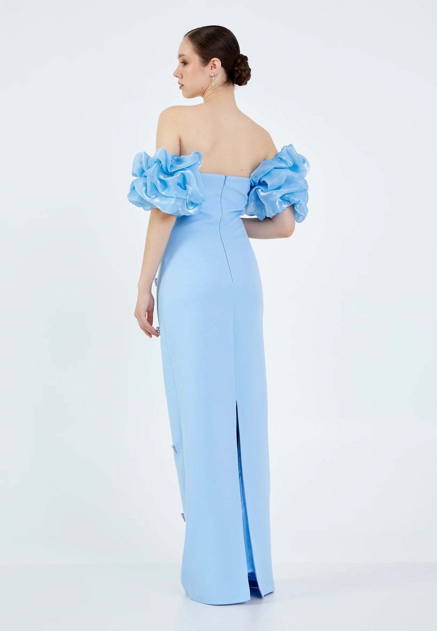 Off Shoulder Maxi Viscose Column Regular Wedding Guest Dress Unit Price: $84.00