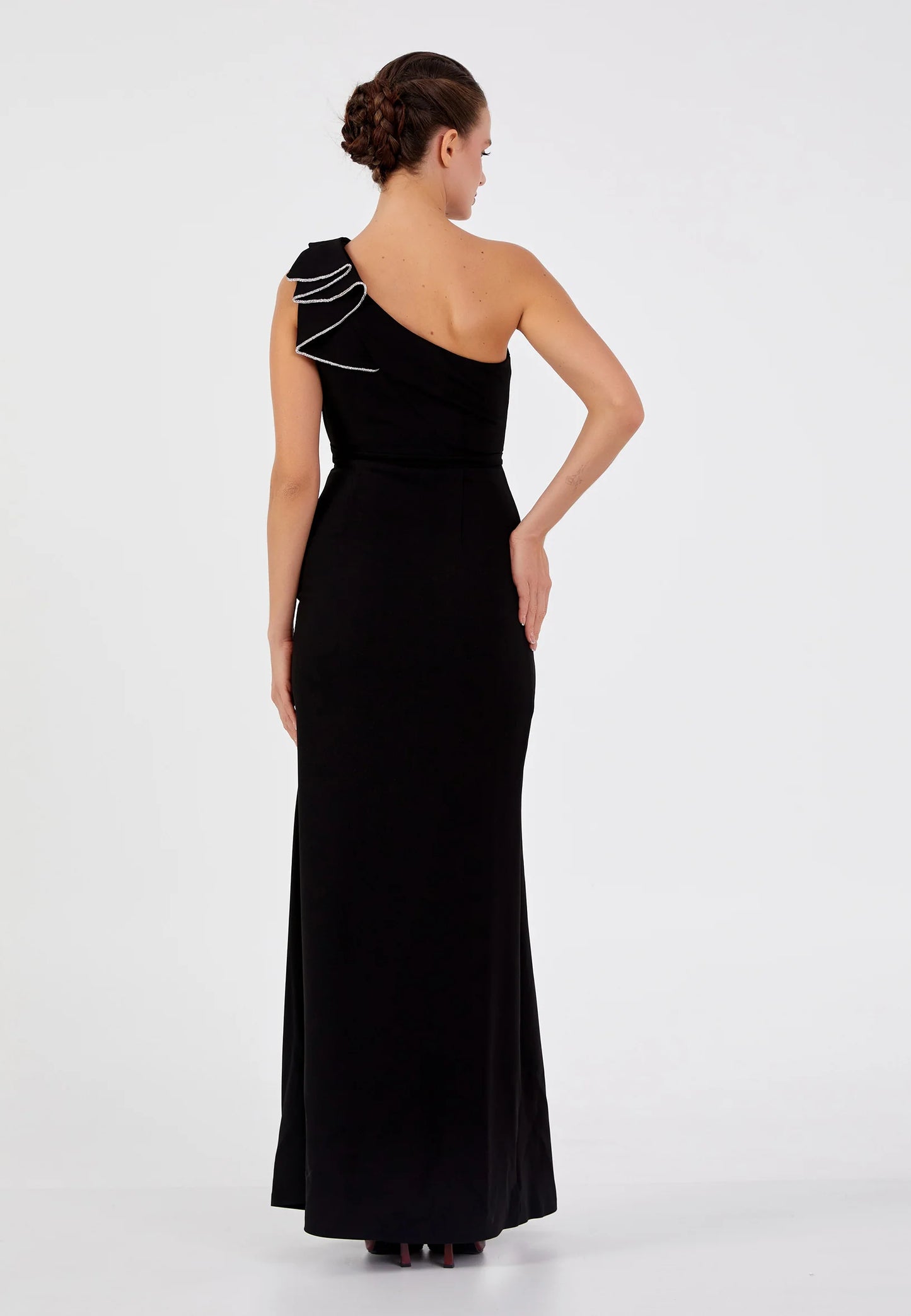 One Shoulder Maxi Viscose Column Regular Wedding Guest Dress Unit Price: $73.00