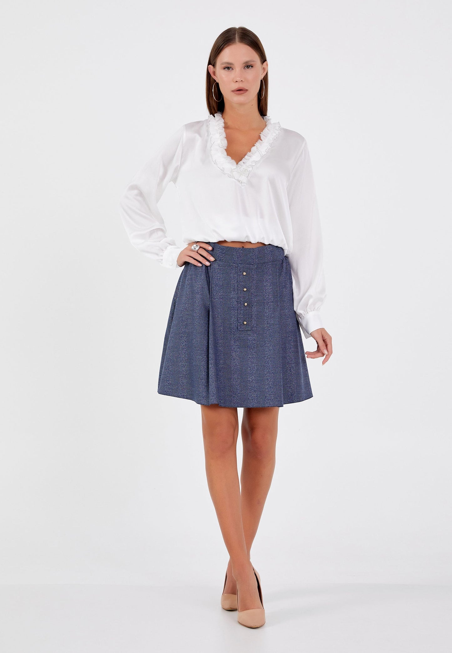 Mini Monogram Regular Skirt Navy - Unit Price: 17$