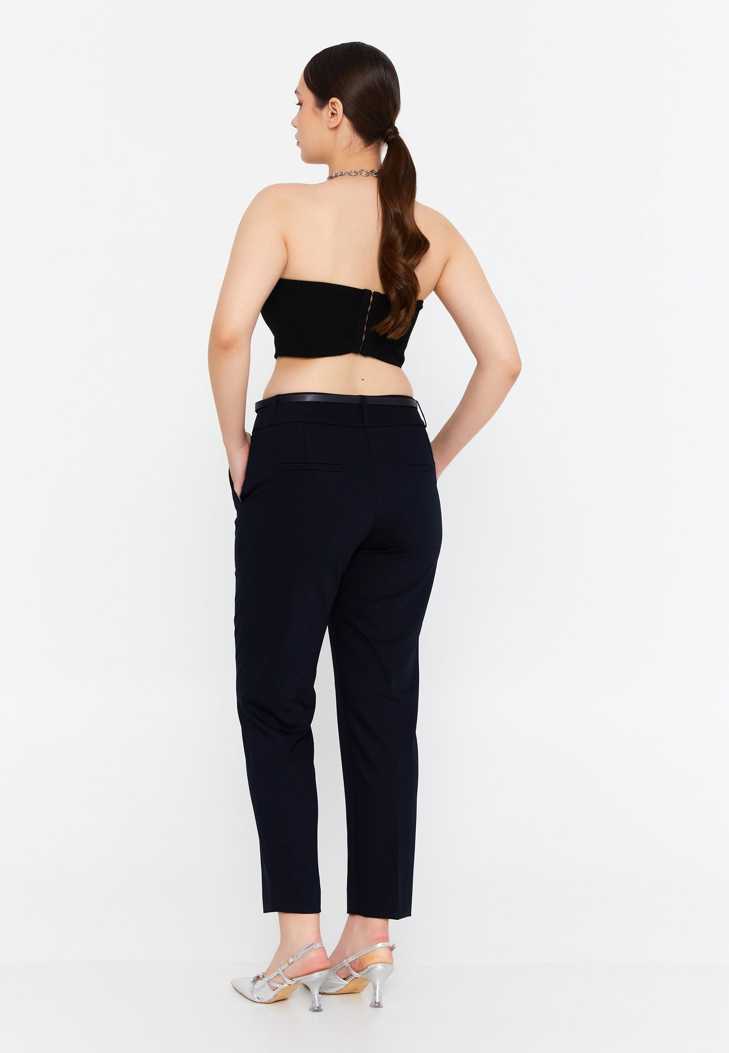 Regular Fit Plus Size Pants Navy - Unit Price: 19$