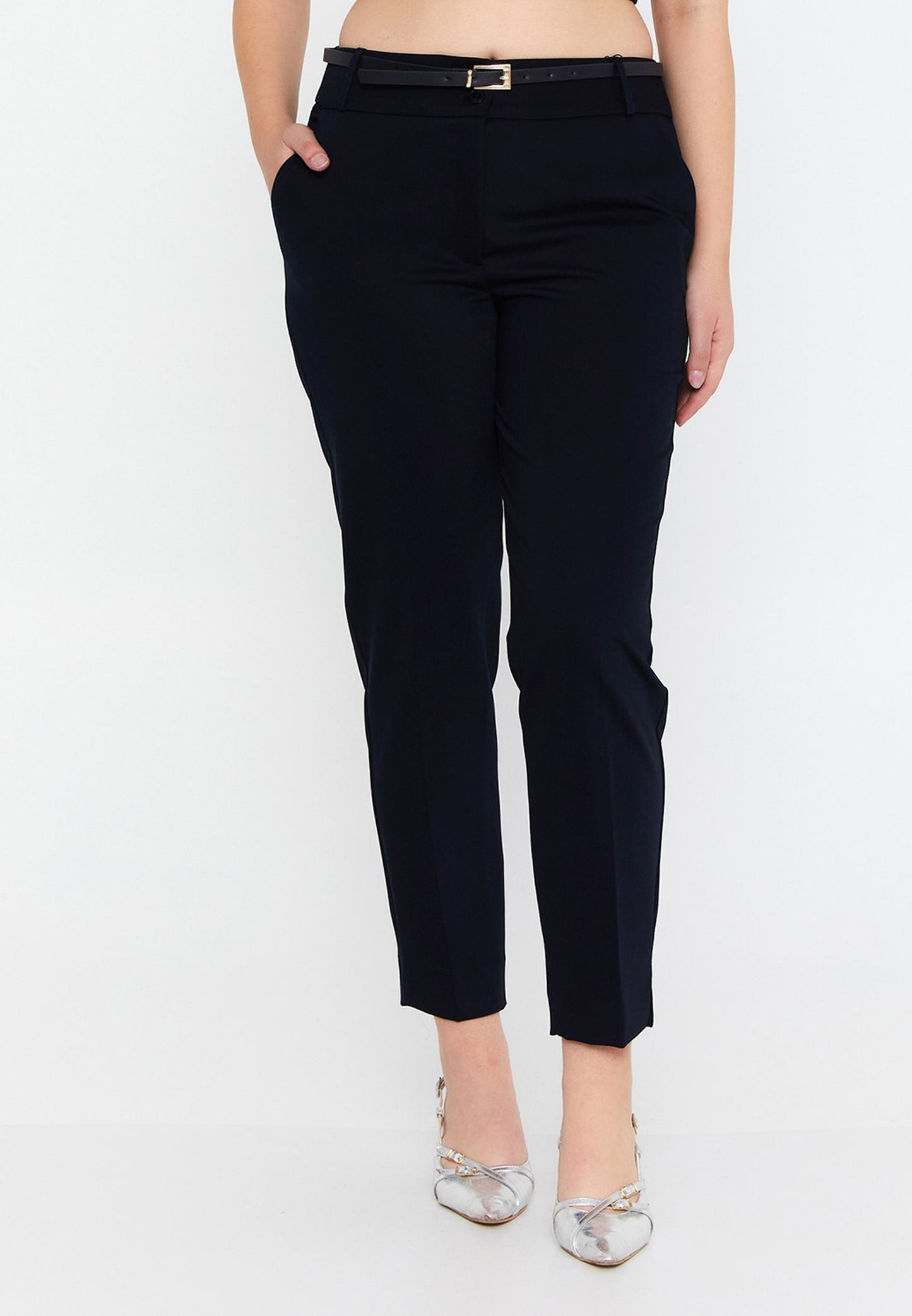 Regular Fit Plus Size Pants Navy - Unit Price: 19$