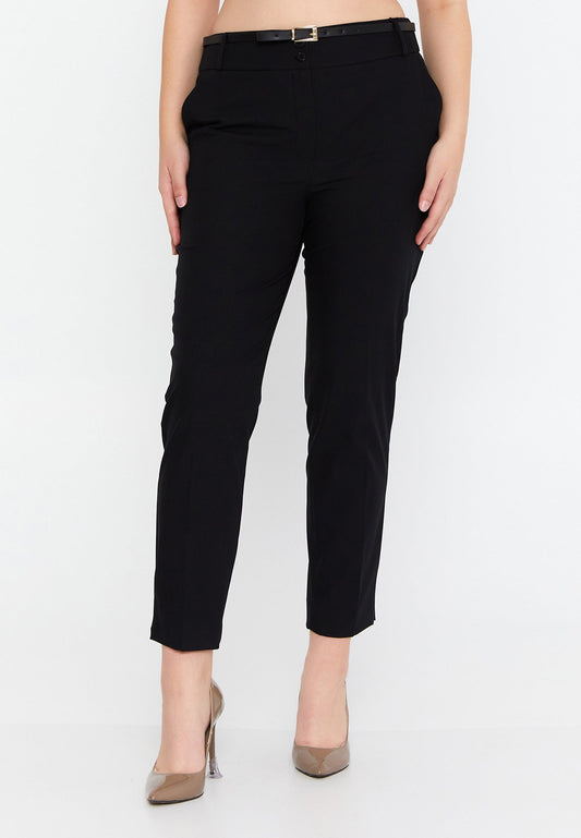 Regular Fit Plus Size Pants Black - Unit Price: 19$