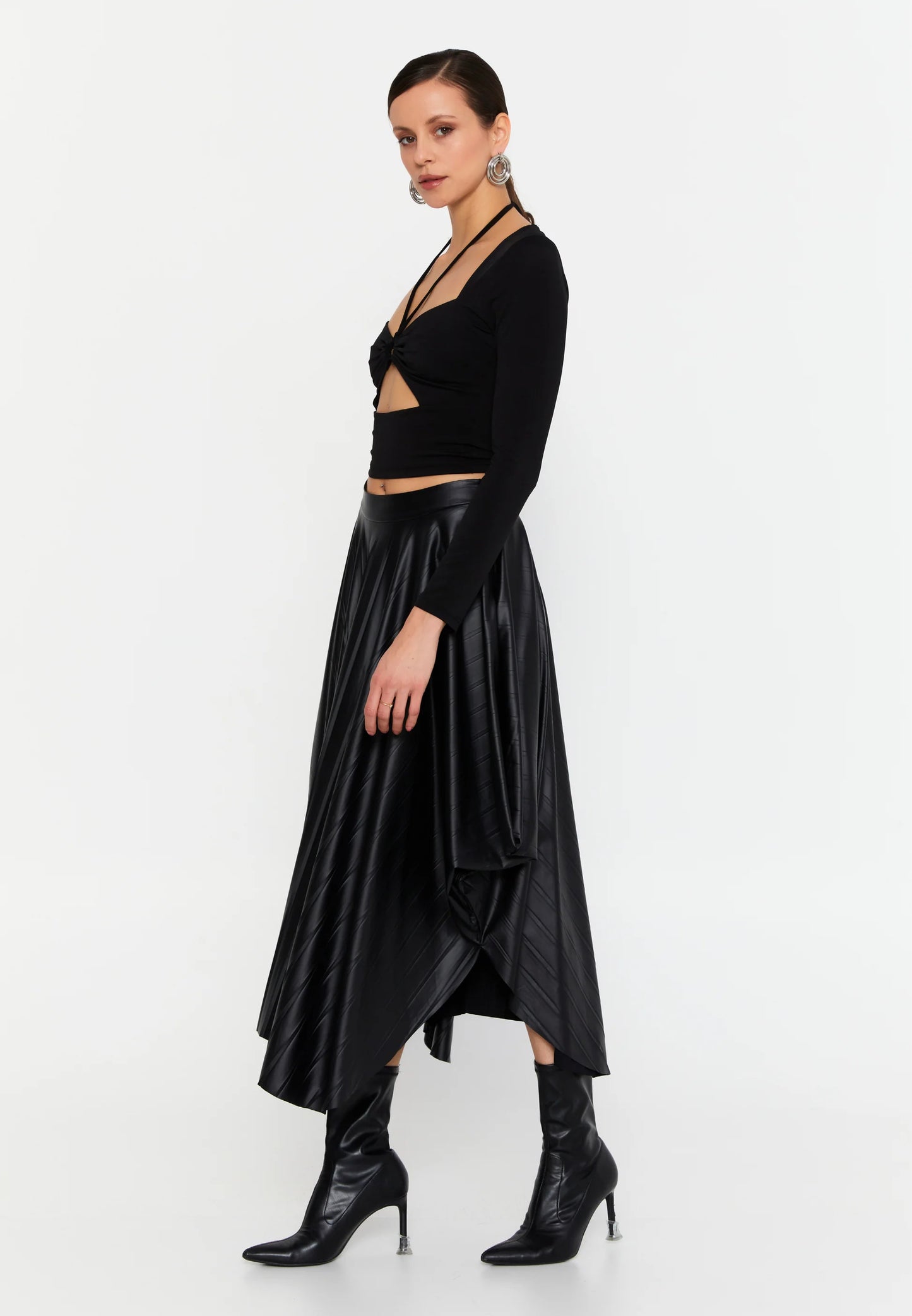 Midi Solid Color Regular Skirt Unit Price: $46.00