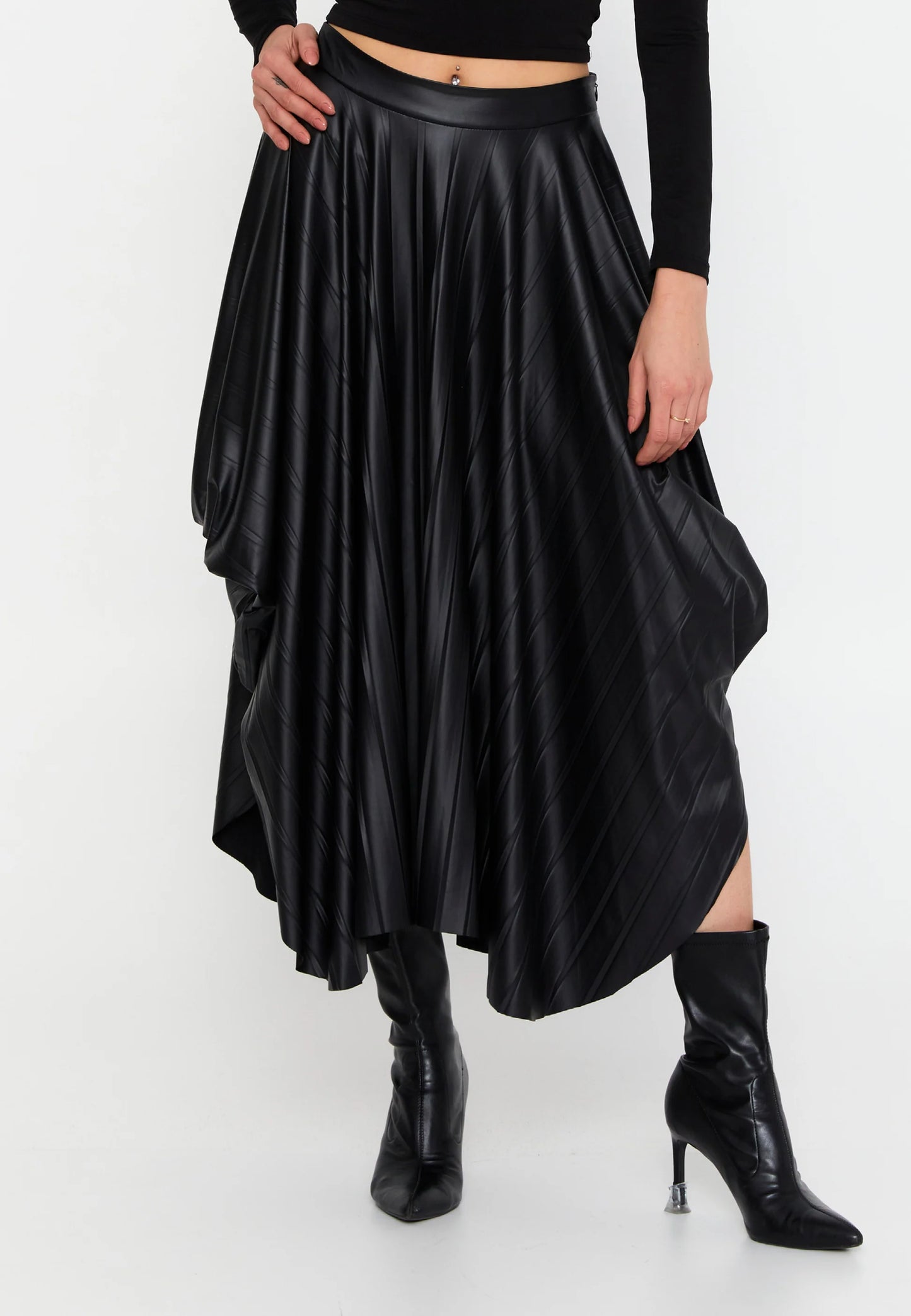 Midi Solid Color Regular Skirt Unit Price: $46.00