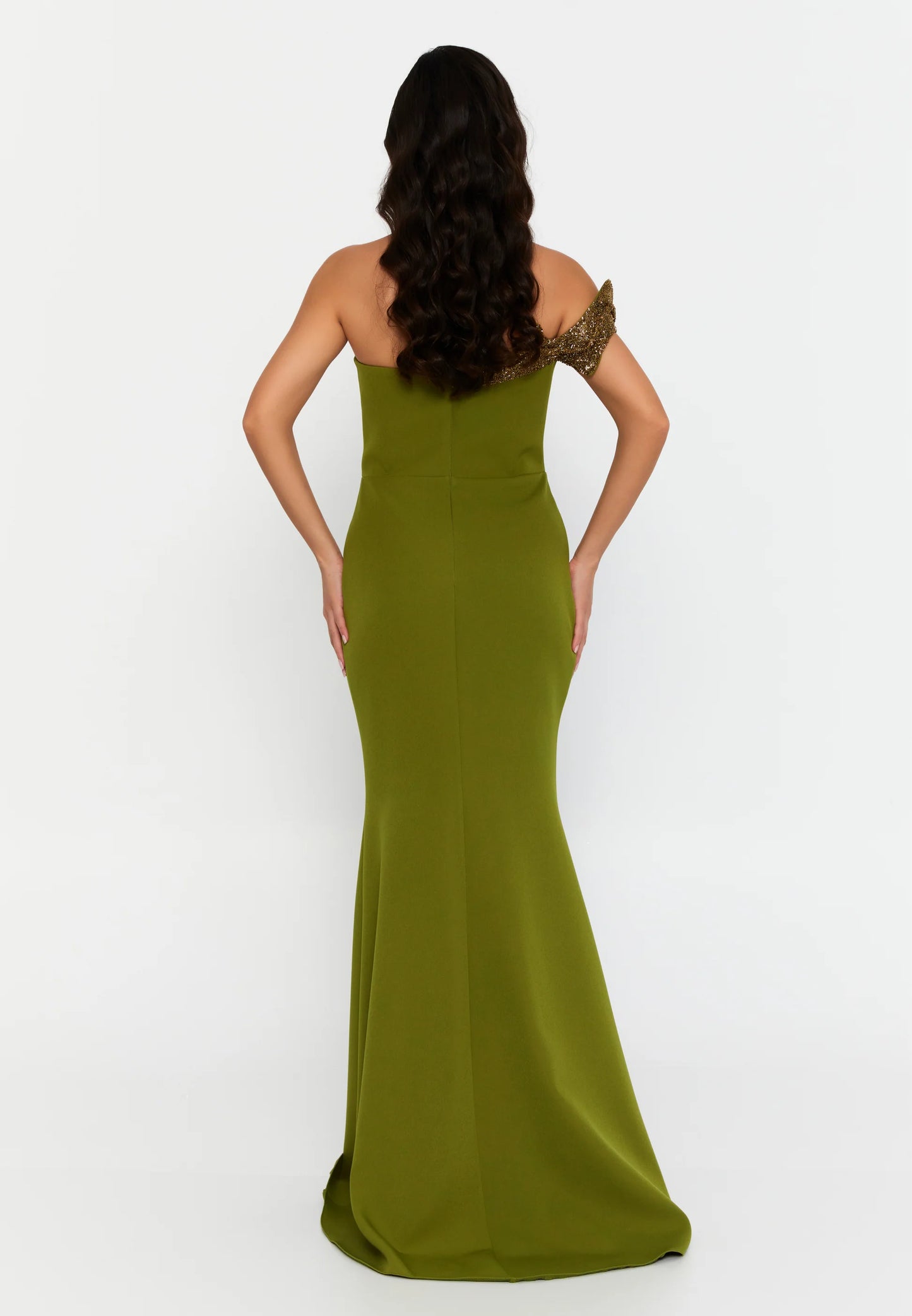 One Shoulder Maxi Viscose Mermaid Regular Wedding Guest Dress Unit Price: $83.00