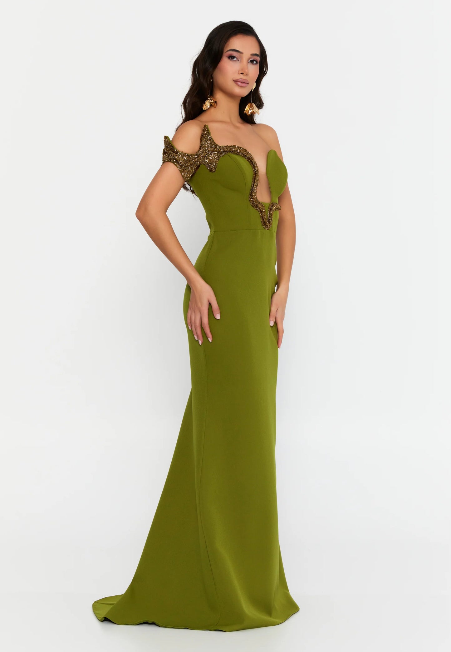 One Shoulder Maxi Viscose Mermaid Regular Wedding Guest Dress Unit Price: $83.00