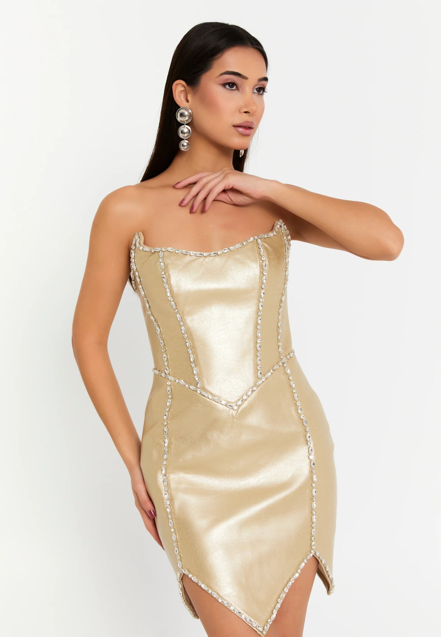 Strapless Mini Polyester Column Regular Cocktail Dress Unit Price: $83.00