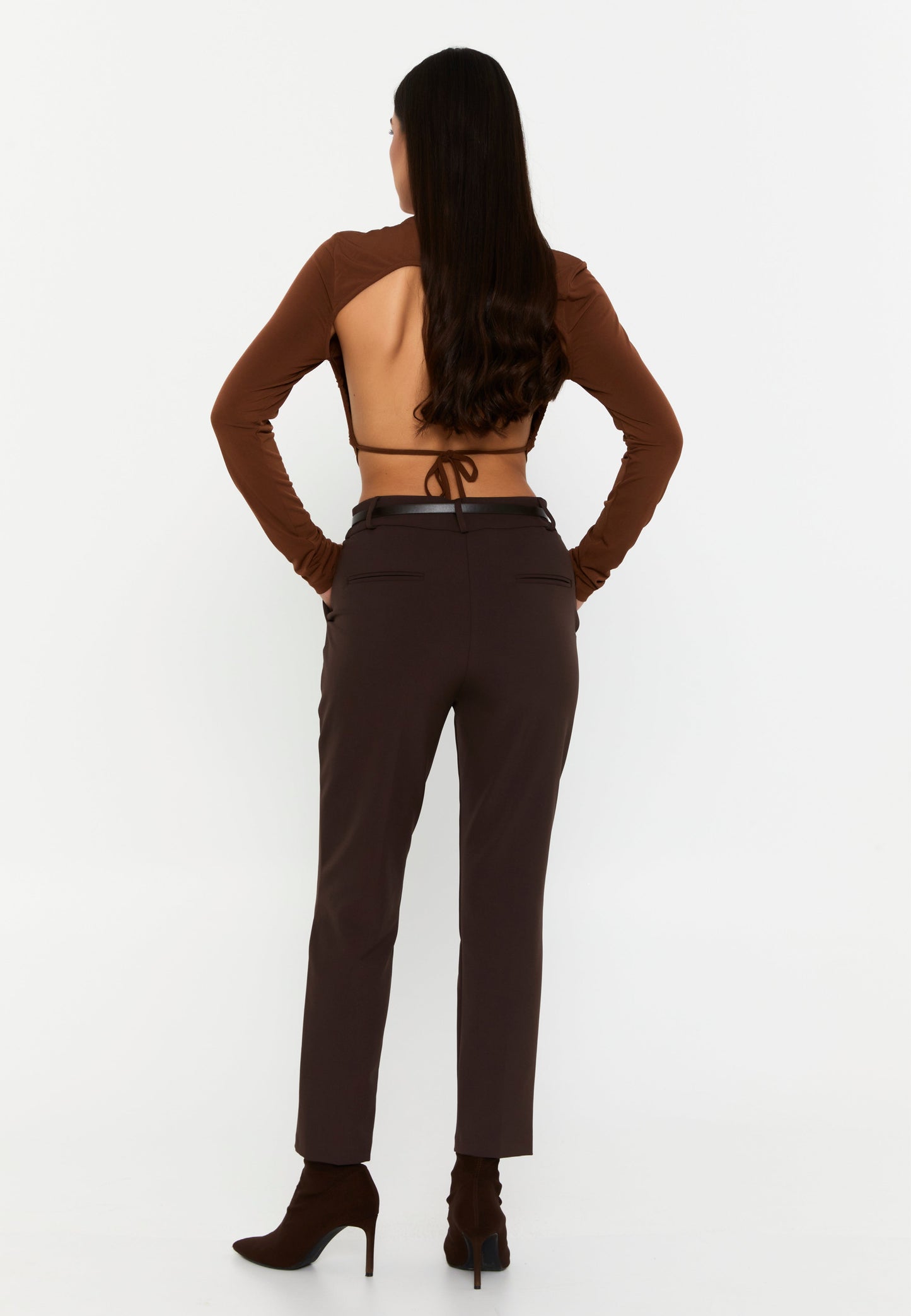 Regular Fit Regular Pants Brown - Unit Price: 20$