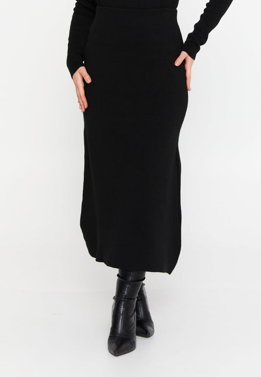 Maxi Solid Color Regular Skirt Black - Unit Price: 40$