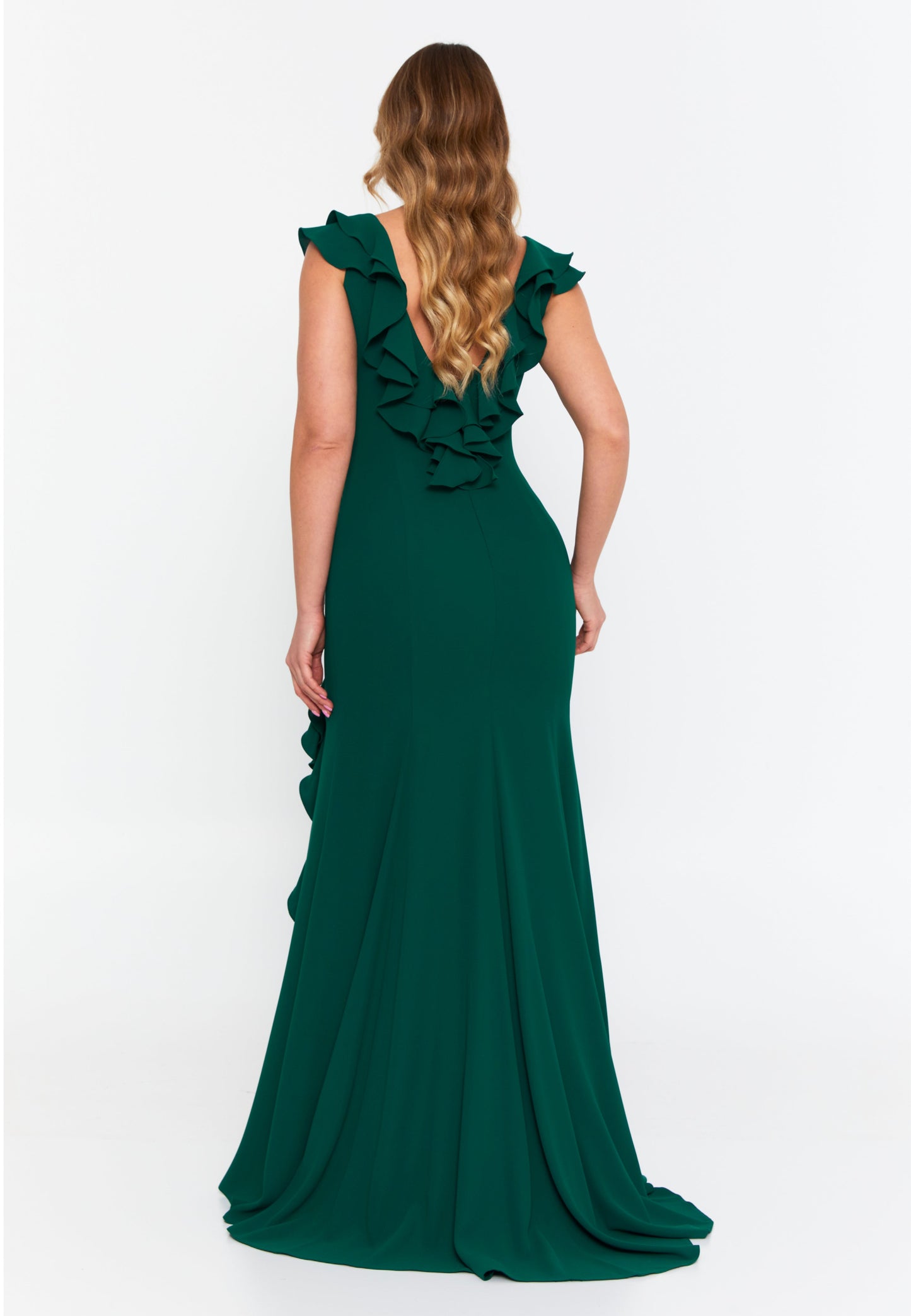 Sleeveless Maxi Viscose Mermaid Plus Size Wedding Guest Dress Green - Unit Price: 145$