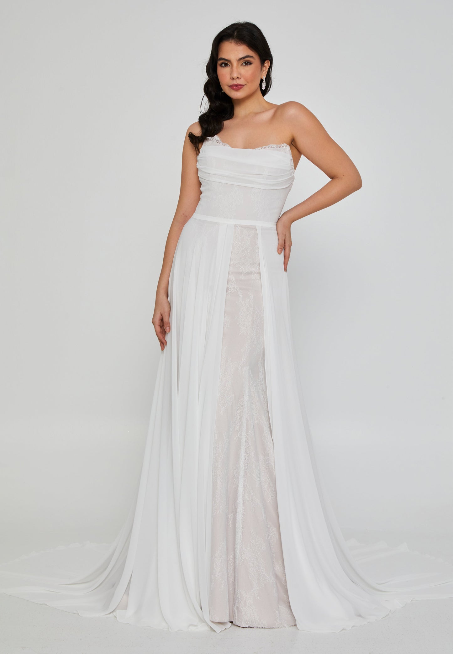 Strapless Maxi Tulle Regular Wedding Dress Off White - Unit Price: 620$