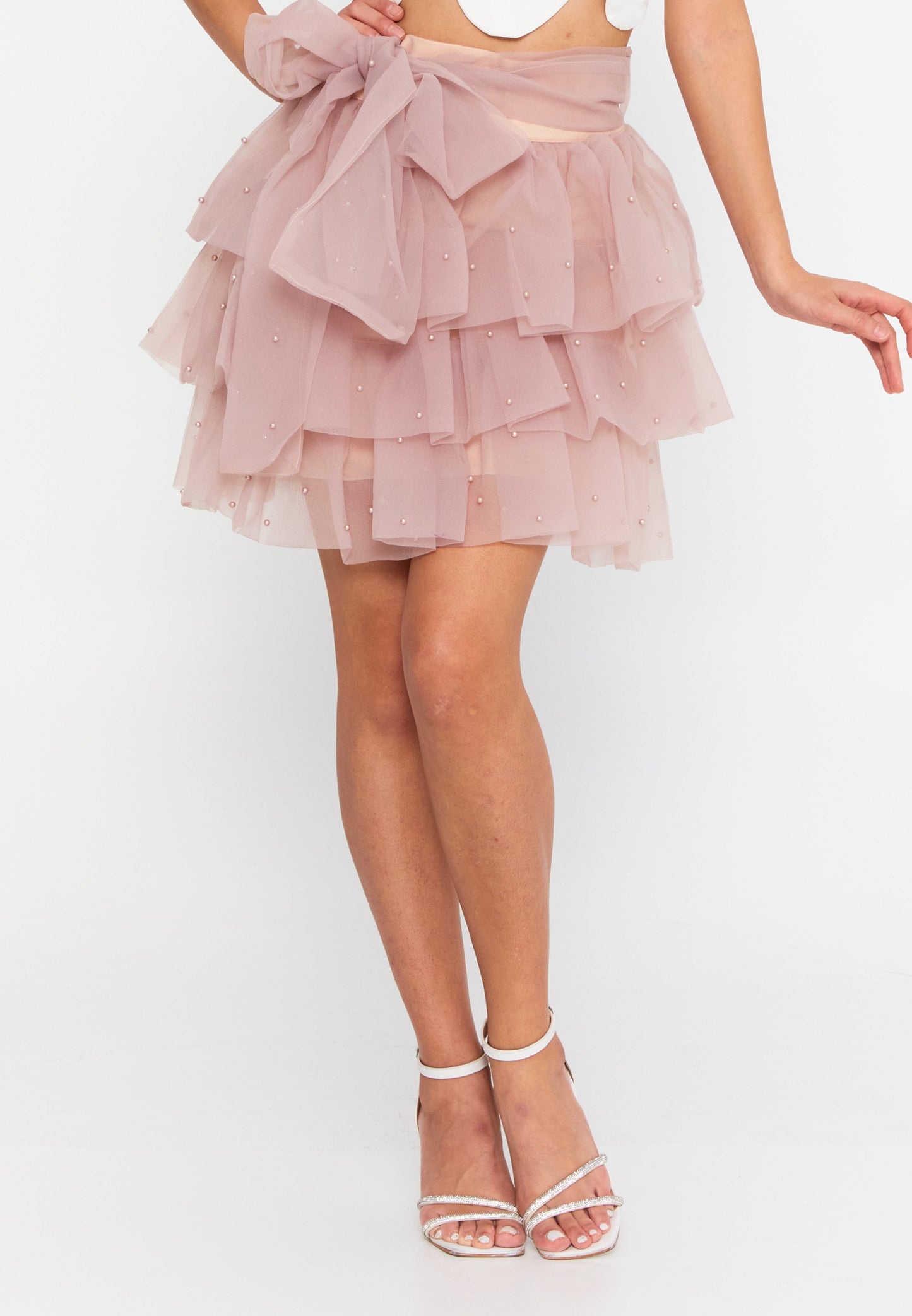 Mini Solid Color Regular Skirt Powder Pink - Unit Price: 18$