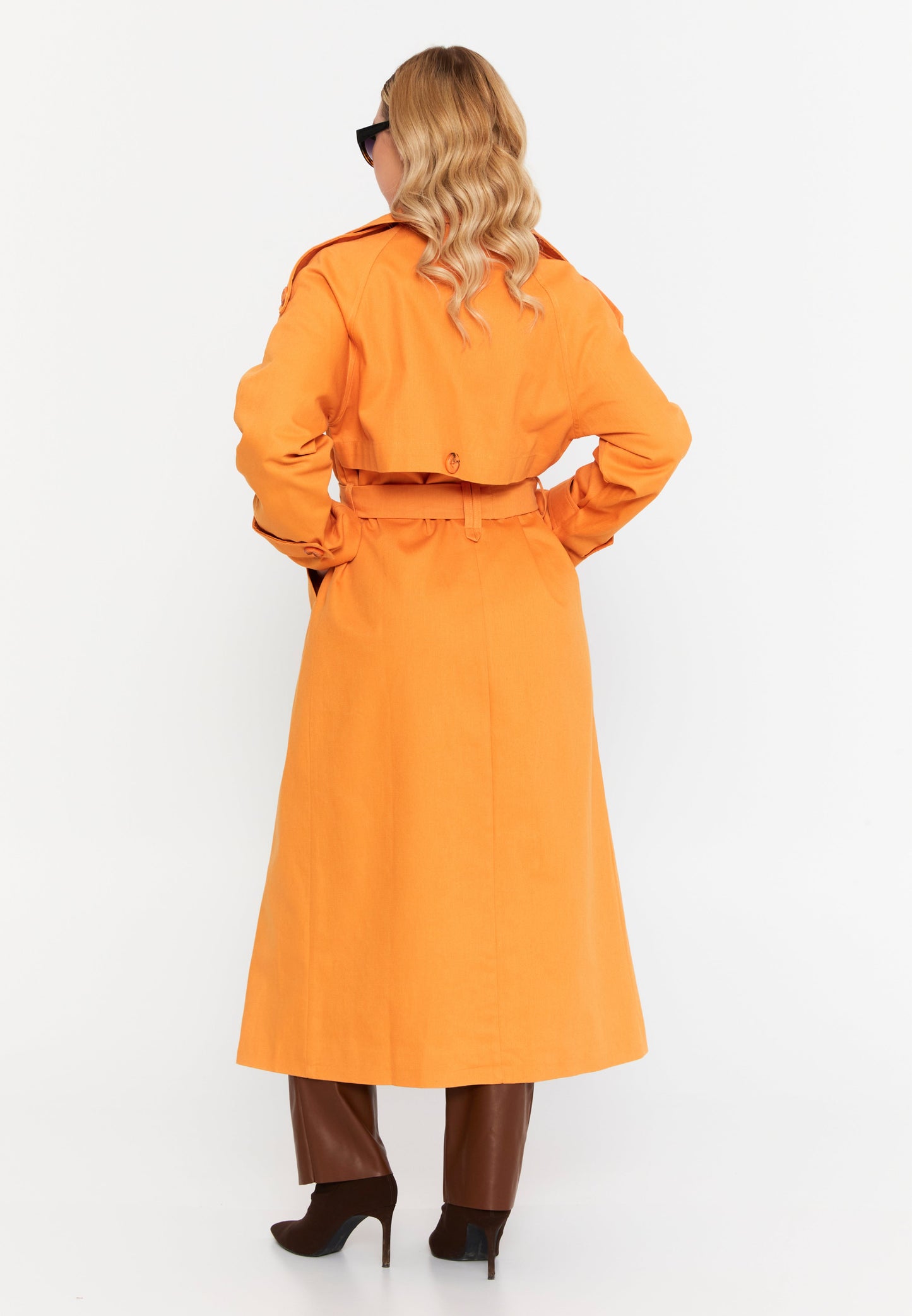 Long Sleeve Regular Trenchcoat Orange - Unit Price:71$