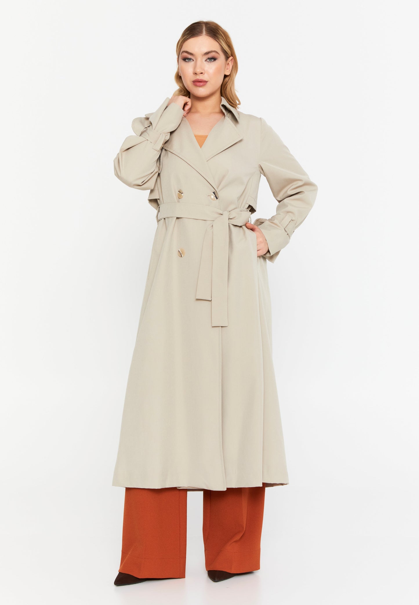 Long Sleeve Regular Trenchcoat Stone - Unit Price: 85$