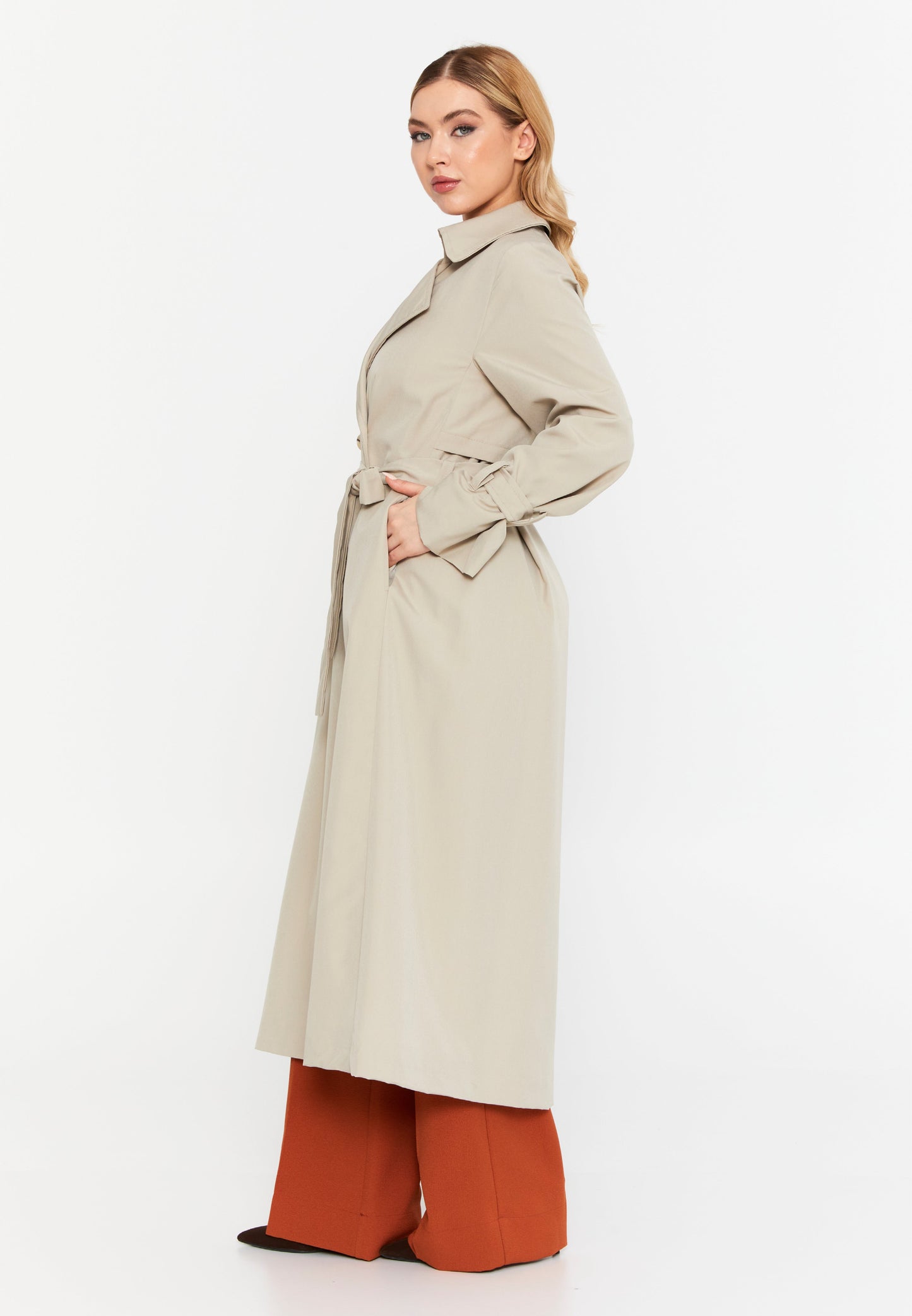 Long Sleeve Regular Trenchcoat Stone - Unit Price: 85$