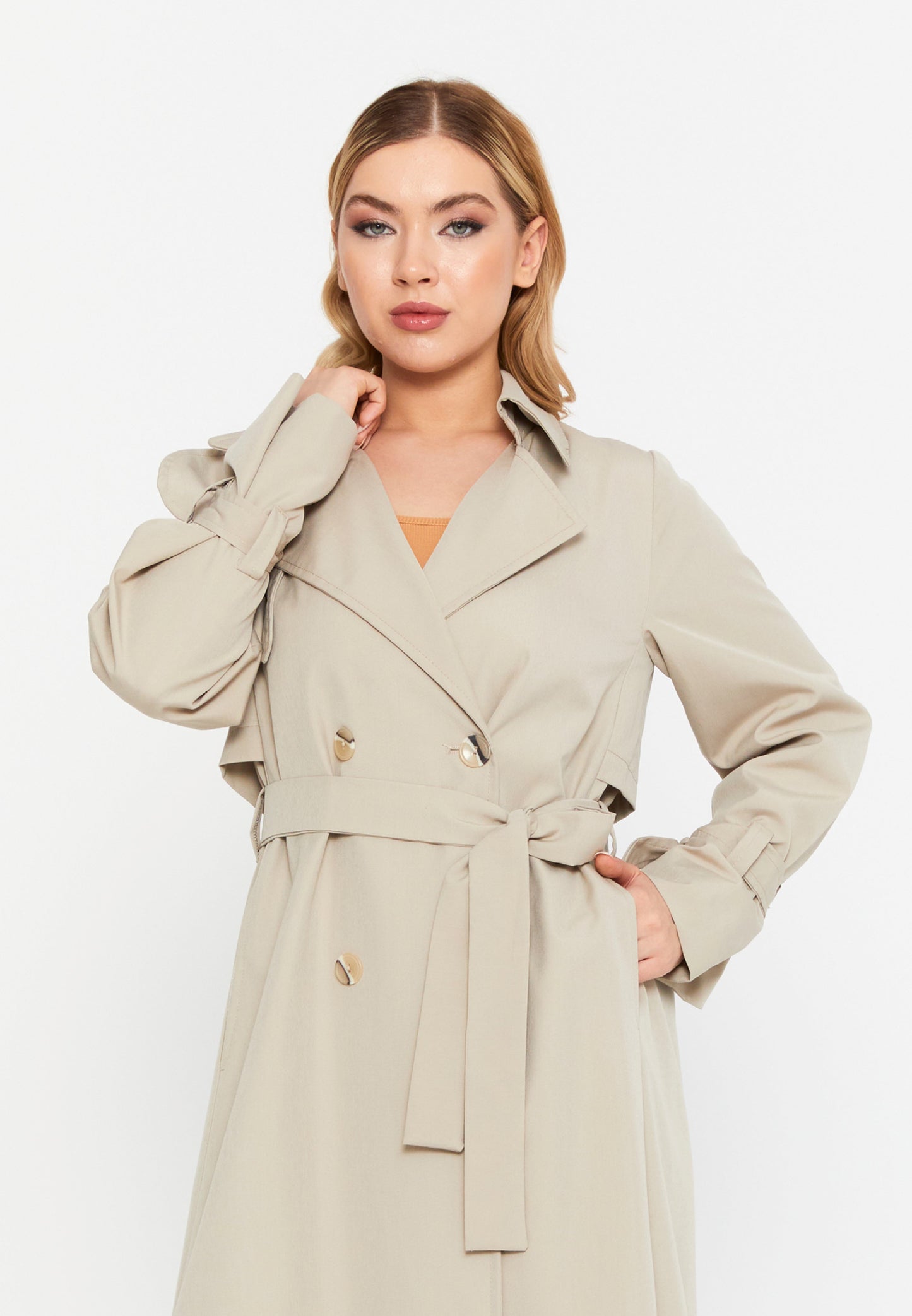 Long Sleeve Regular Trenchcoat Stone - Unit Price: 85$